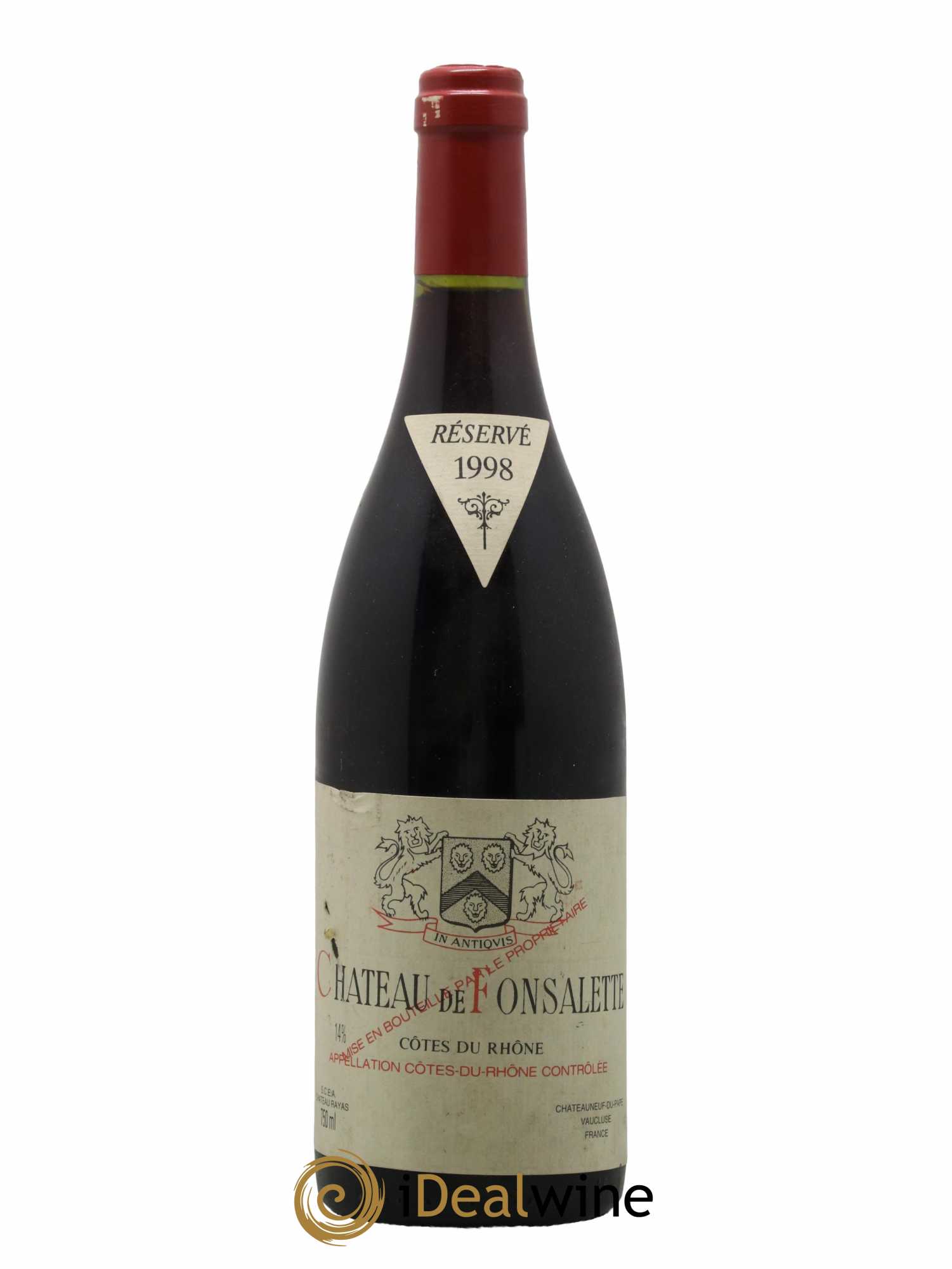 Côtes-du-Rhône Château de Fonsalette Emmanuel Reynaud 1998 - Lot de 1 bouteille - 0