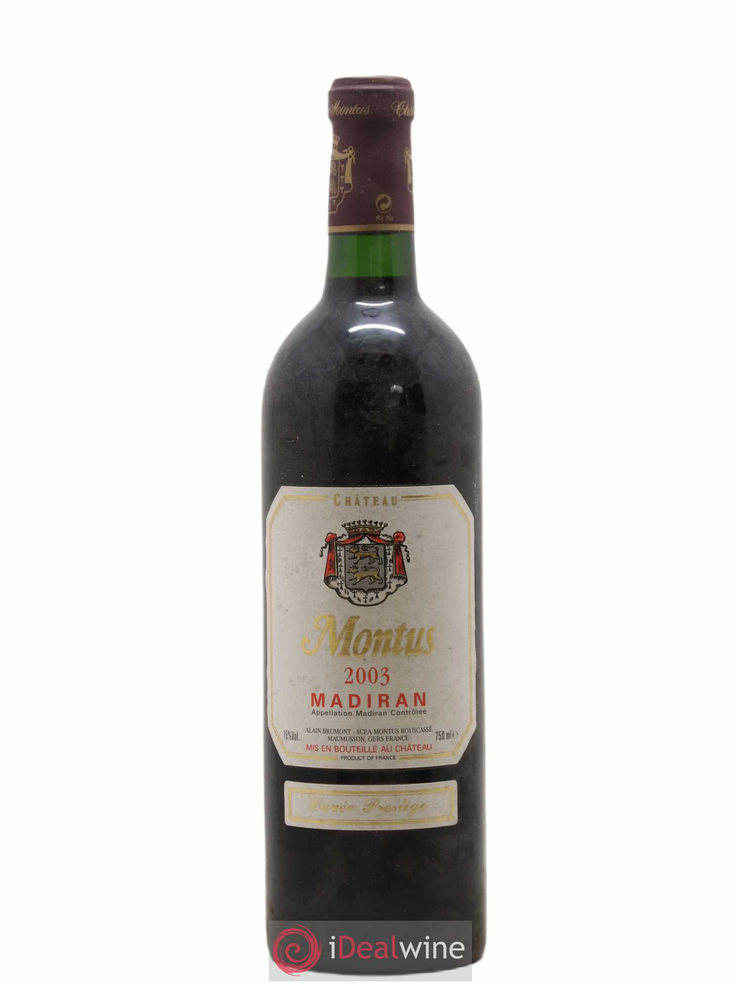 Madiran Château Montus-Prestige Alain Brumont 2003 - Lot de 1 bouteille - 0