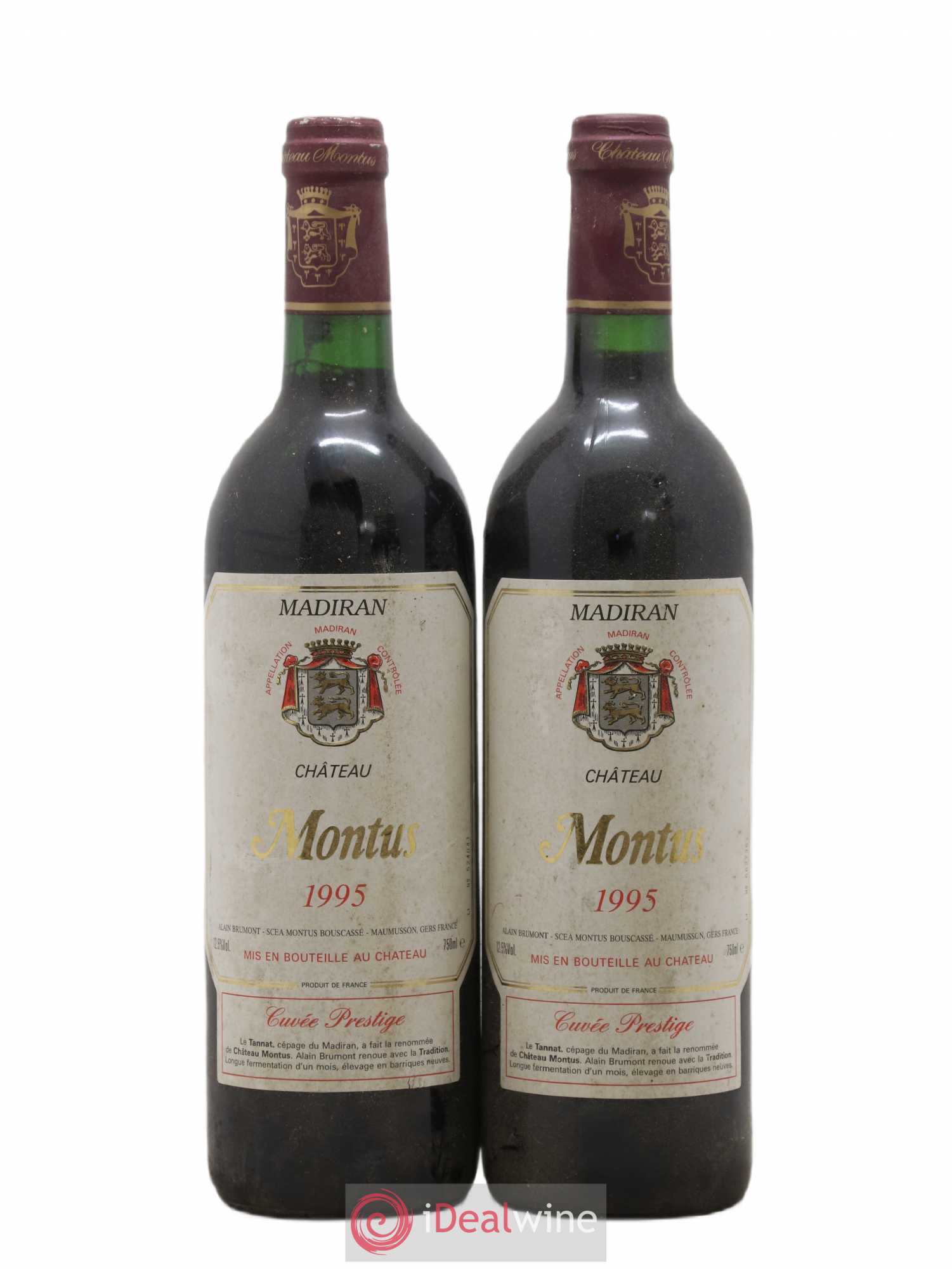 Madiran Château Montus-Prestige Alain Brumont 1995 - Lot de 2 bouteilles - 0