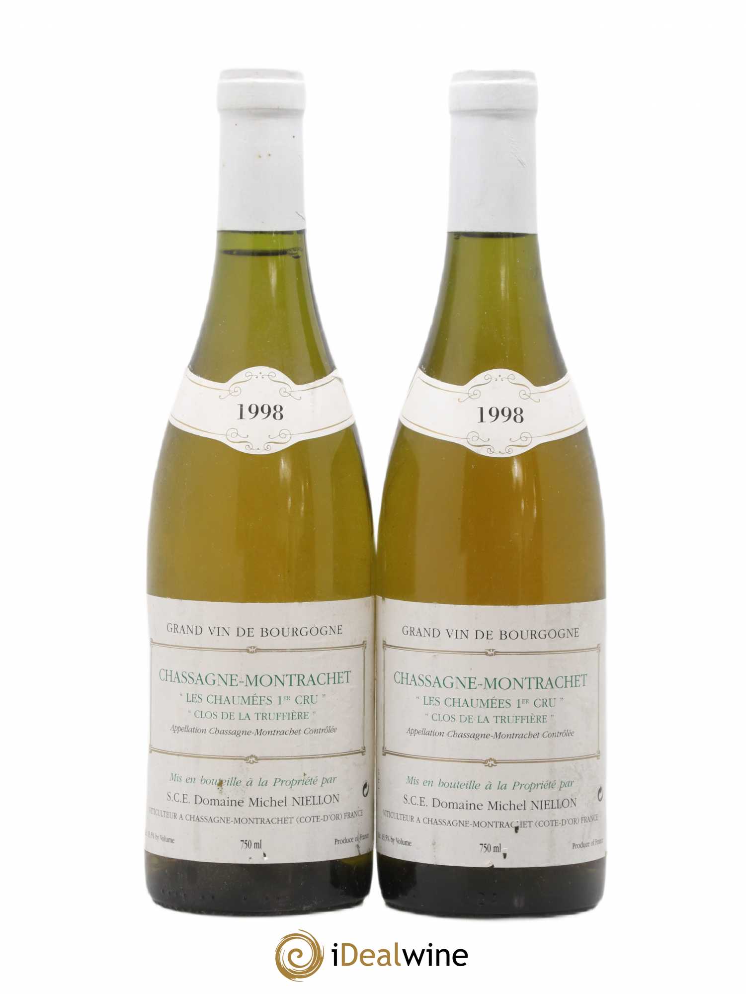 Chassagne-Montrachet 1er Cru Les Chaumées Clos de la Truffière Michel Niellon (Domaine) 1998 - Lot de 2 bouteilles - 0