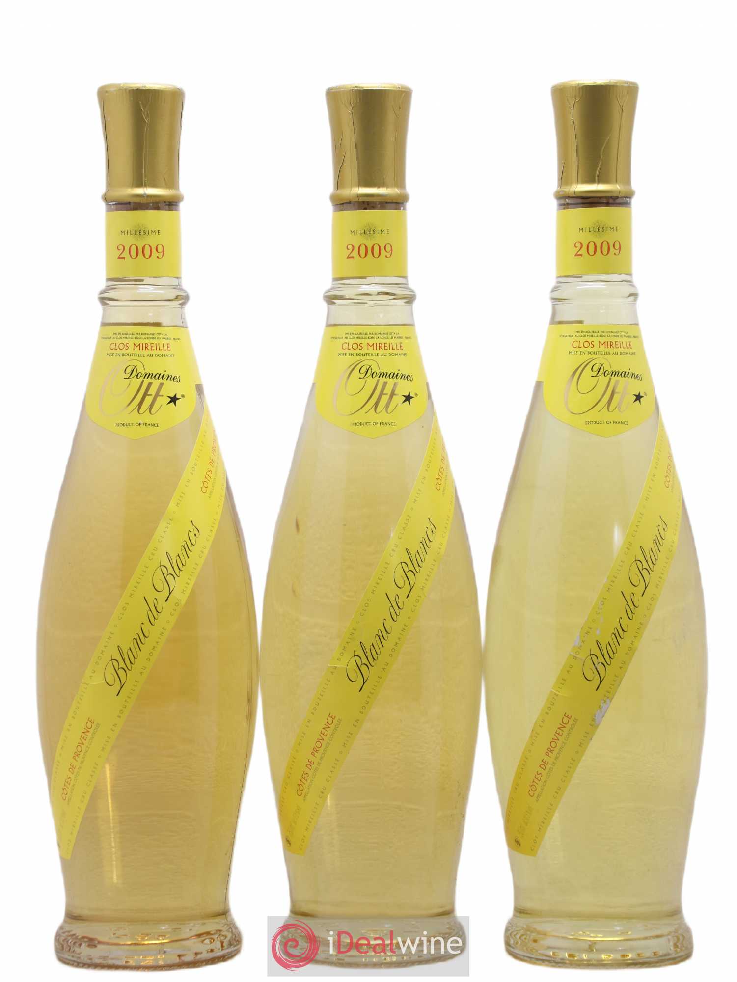 Côtes de Provence Domaines Ott Clos Mireille Blanc de Blancs 2009 - Lot de 3 bouteilles - 0