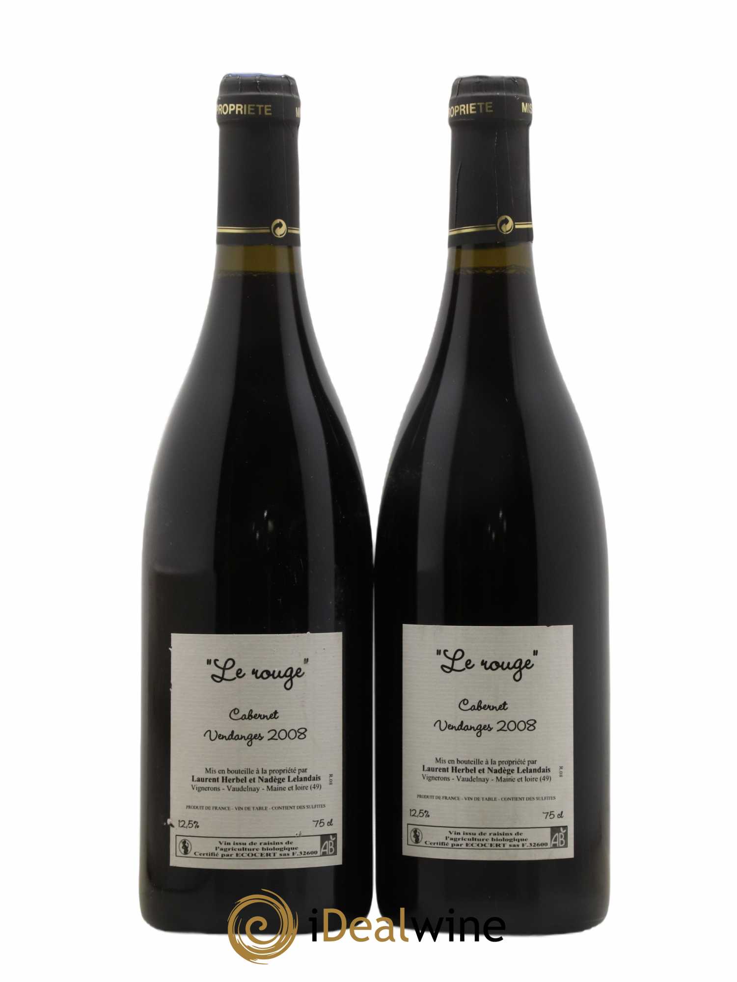 Vin de France Cuvée Le Rouge Domaine Herbel 2008 - Posten von 2 Flaschen - 1