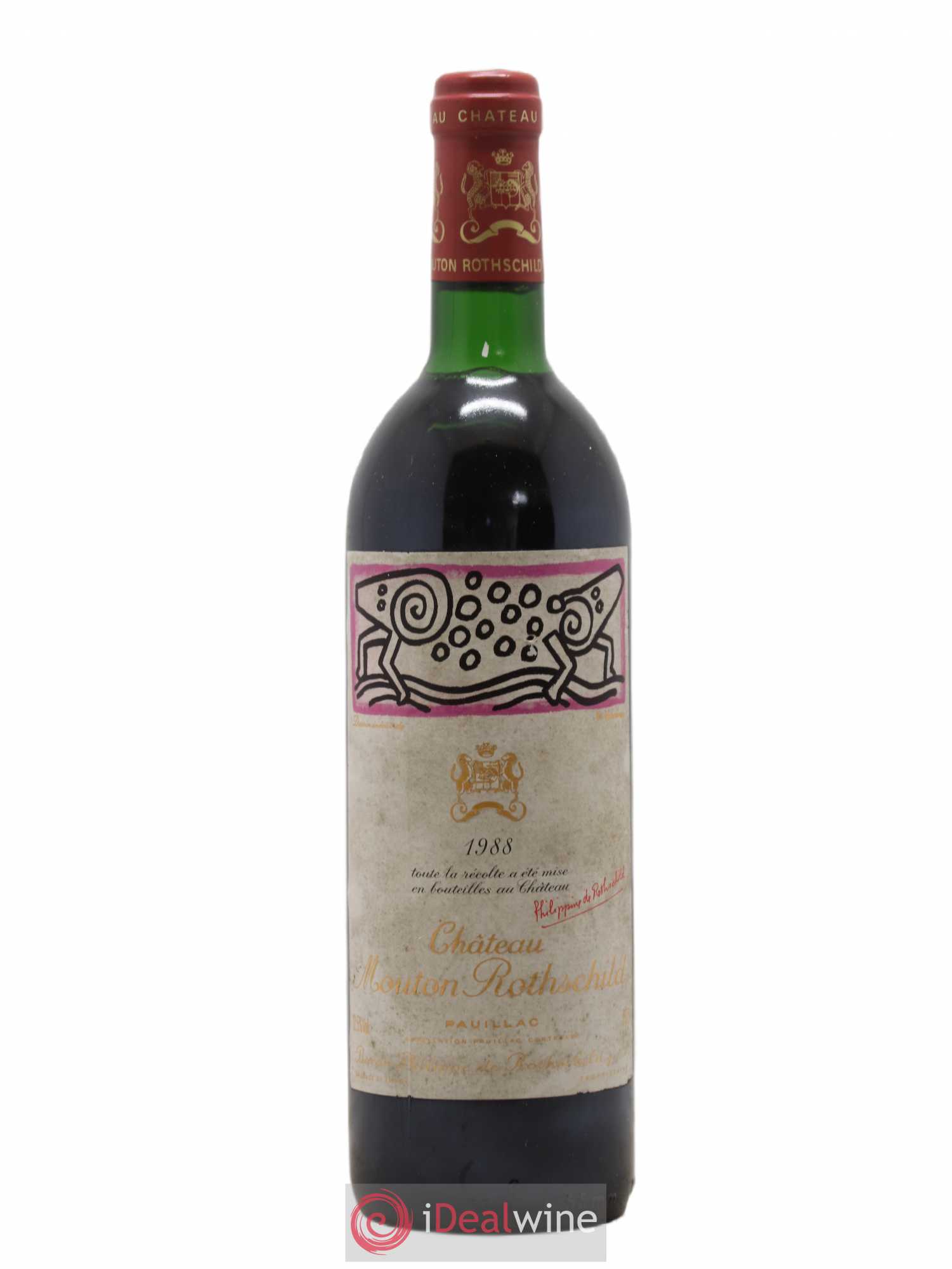 Château Mouton Rothschild 1er Grand Cru Classé 1988 - Lot de 1 bouteille - 0