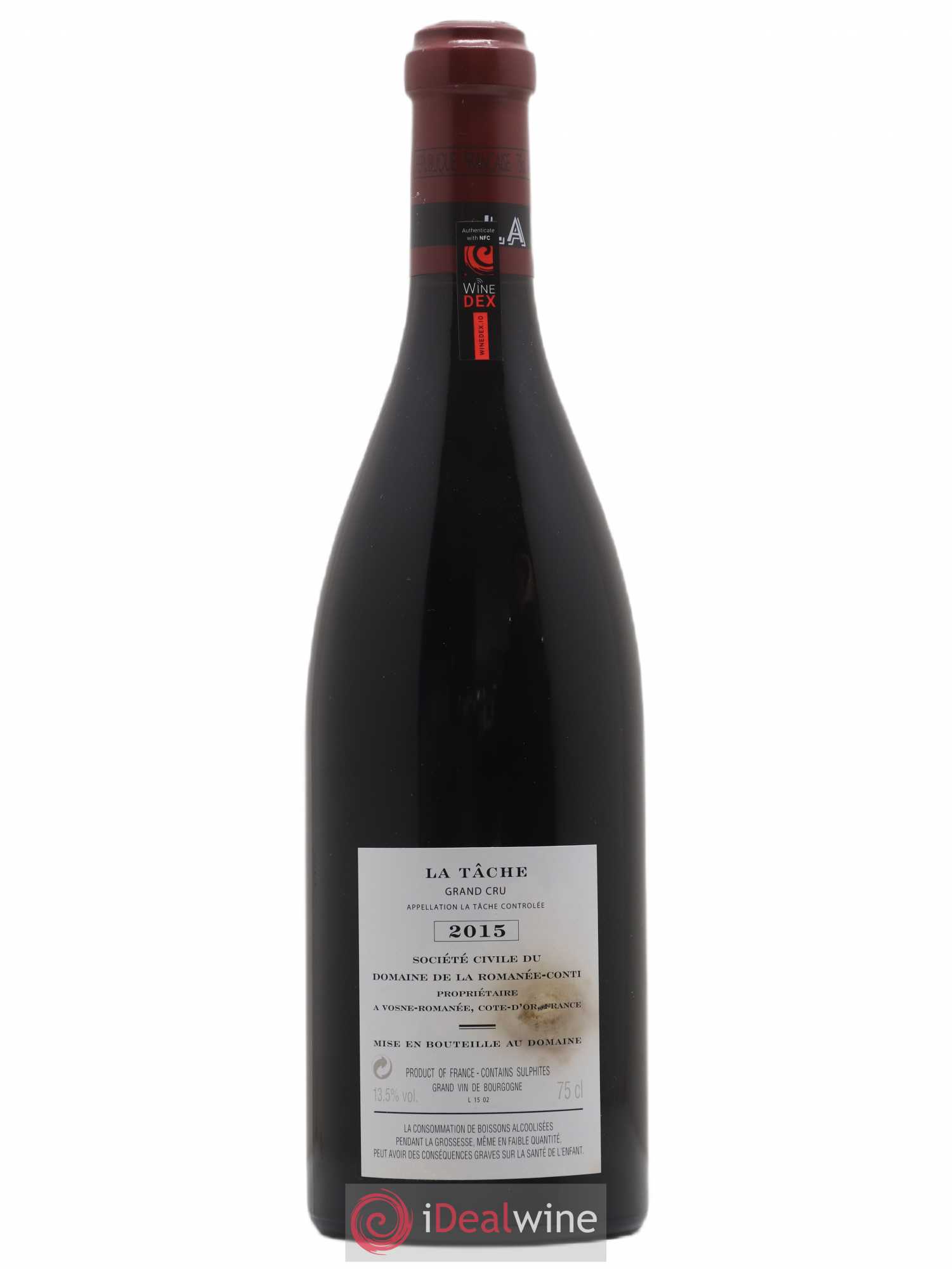 La Tâche Grand Cru Domaine de la Romanée-Conti 2015 - Lot de 1 bouteille - 1