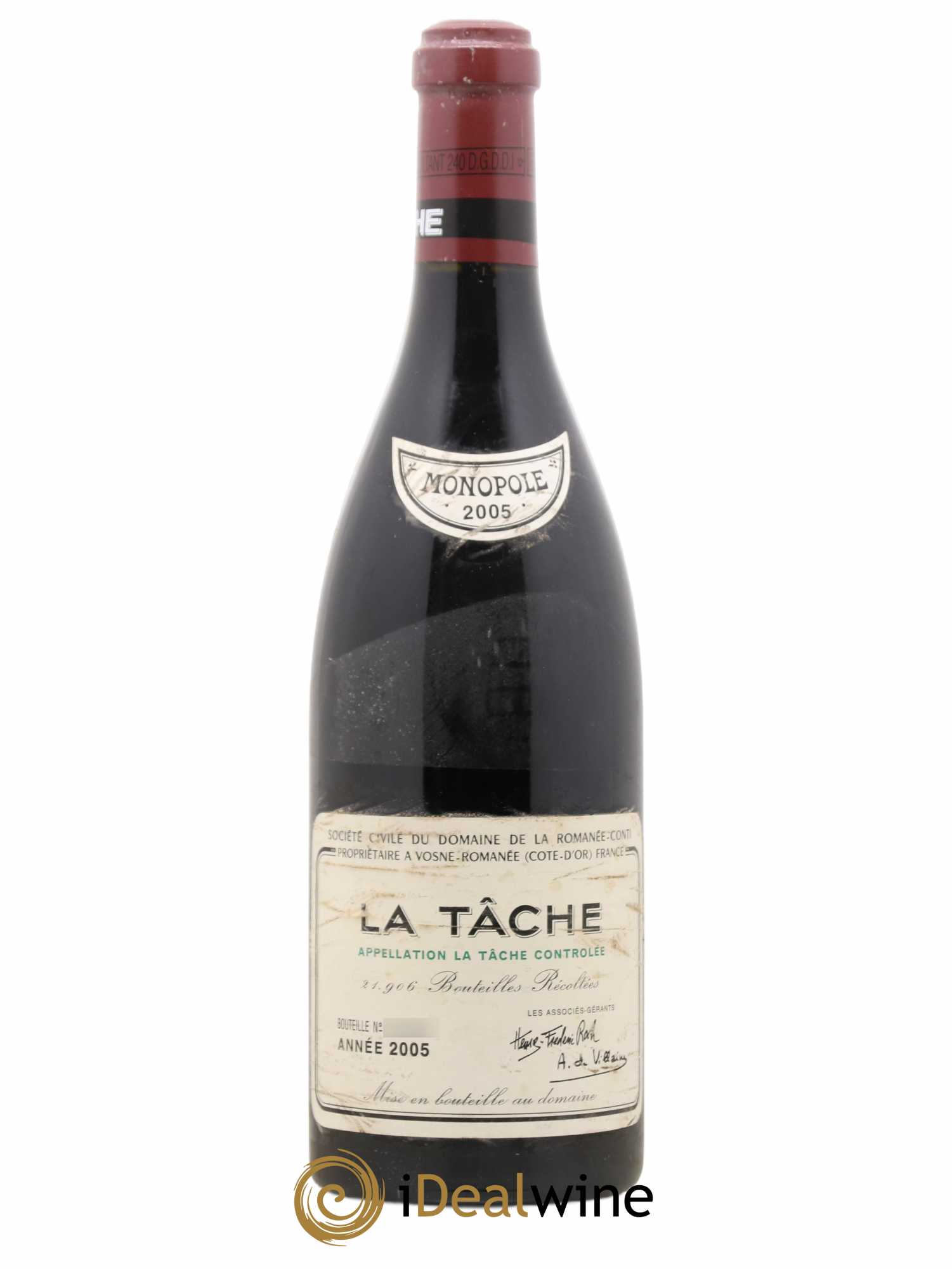 La Tâche Grand Cru Domaine de la Romanée-Conti 2005 - Lot de 1 bouteille - 0