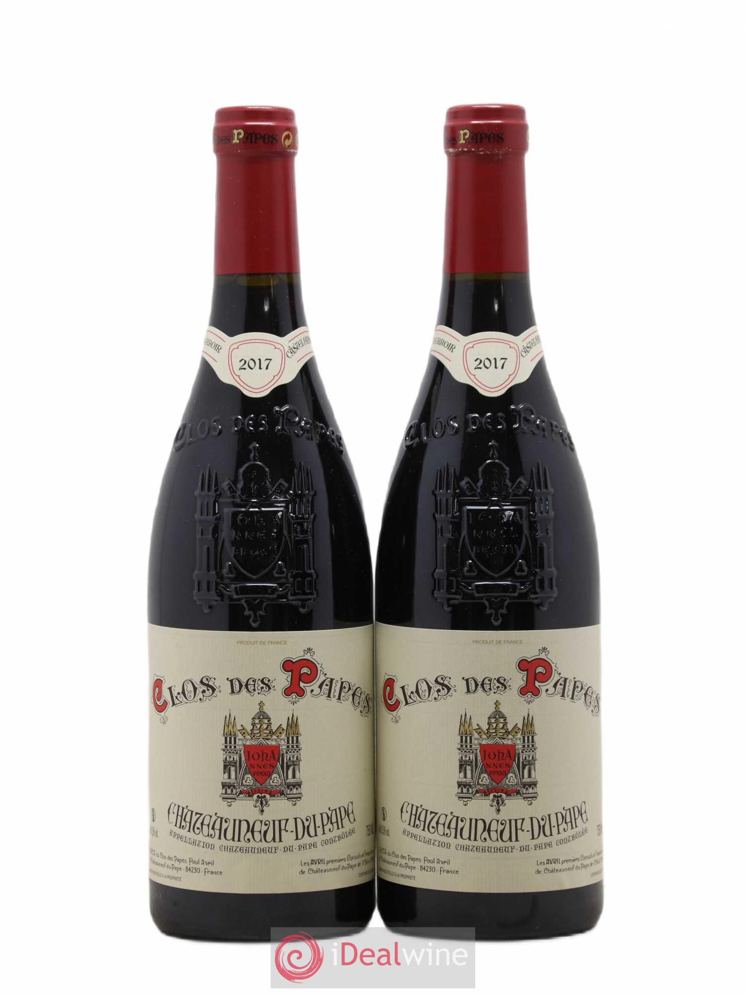 Châteauneuf-du-Pape Clos des Papes - Paul Avril 2017 - Lot de 2 bouteilles - 0