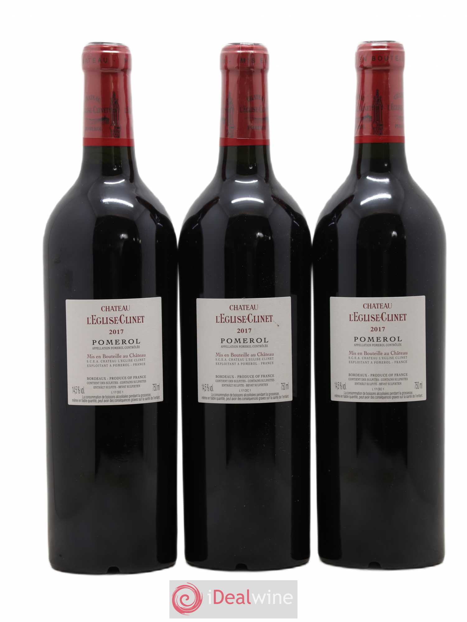 Château l' Église Clinet 2017 - Lot de 3 bouteilles - 1