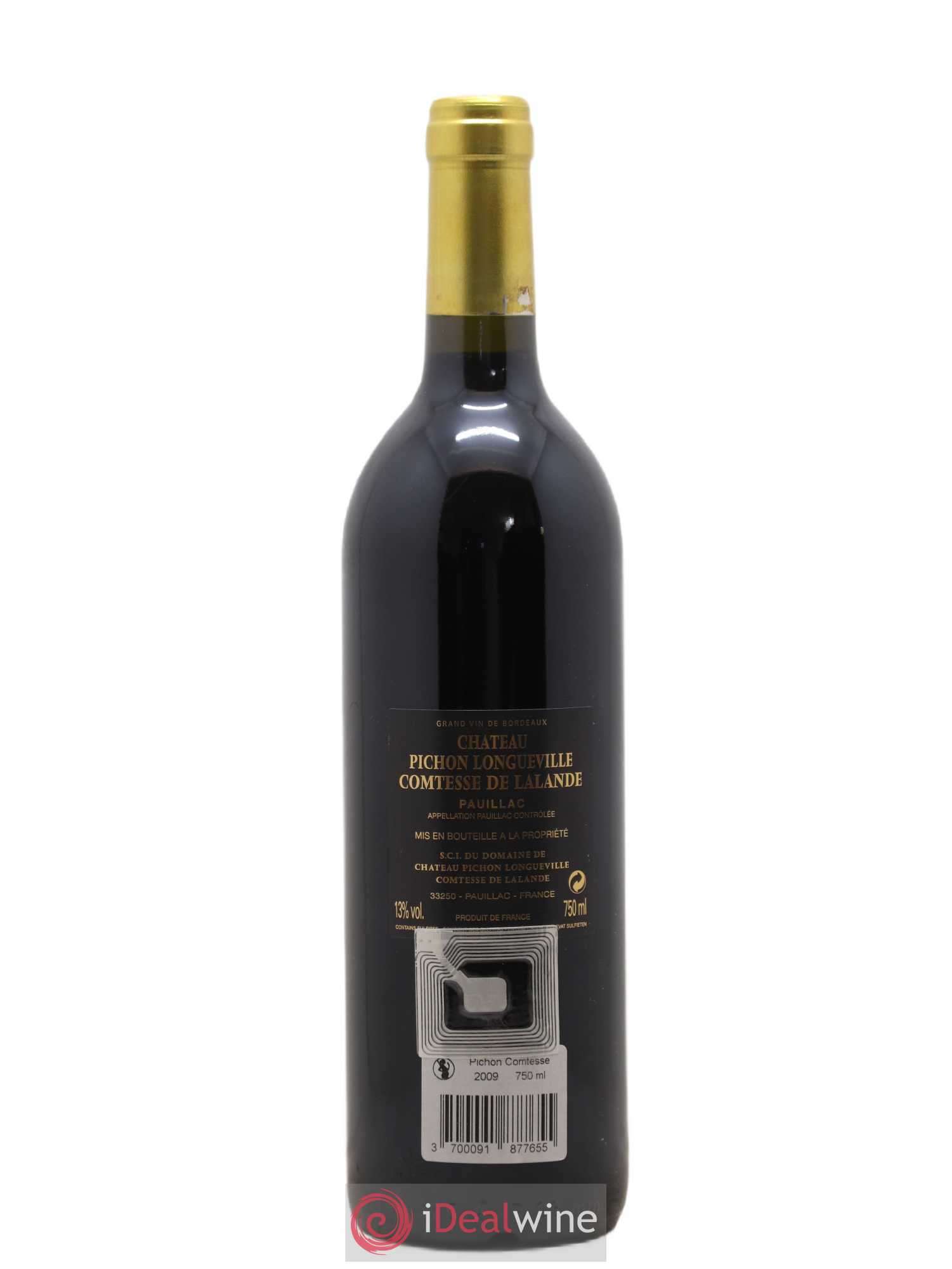 Château Pichon Longueville Comtesse de Lalande 2ème Grand Cru Classé 2009 - Lot de 1 bouteille - 1