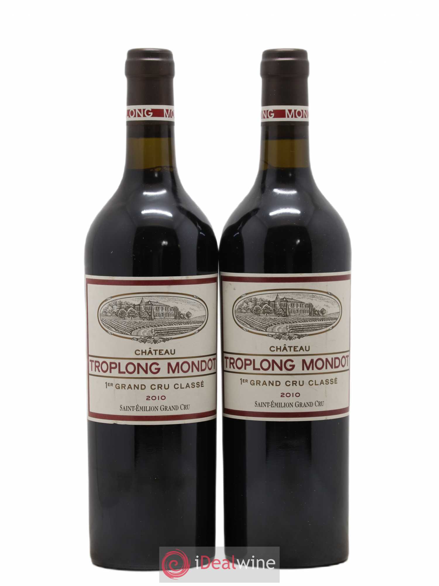 Château Troplong Mondot 1er Grand Cru Classé B 2010 - Lot de 2 bouteilles - 0