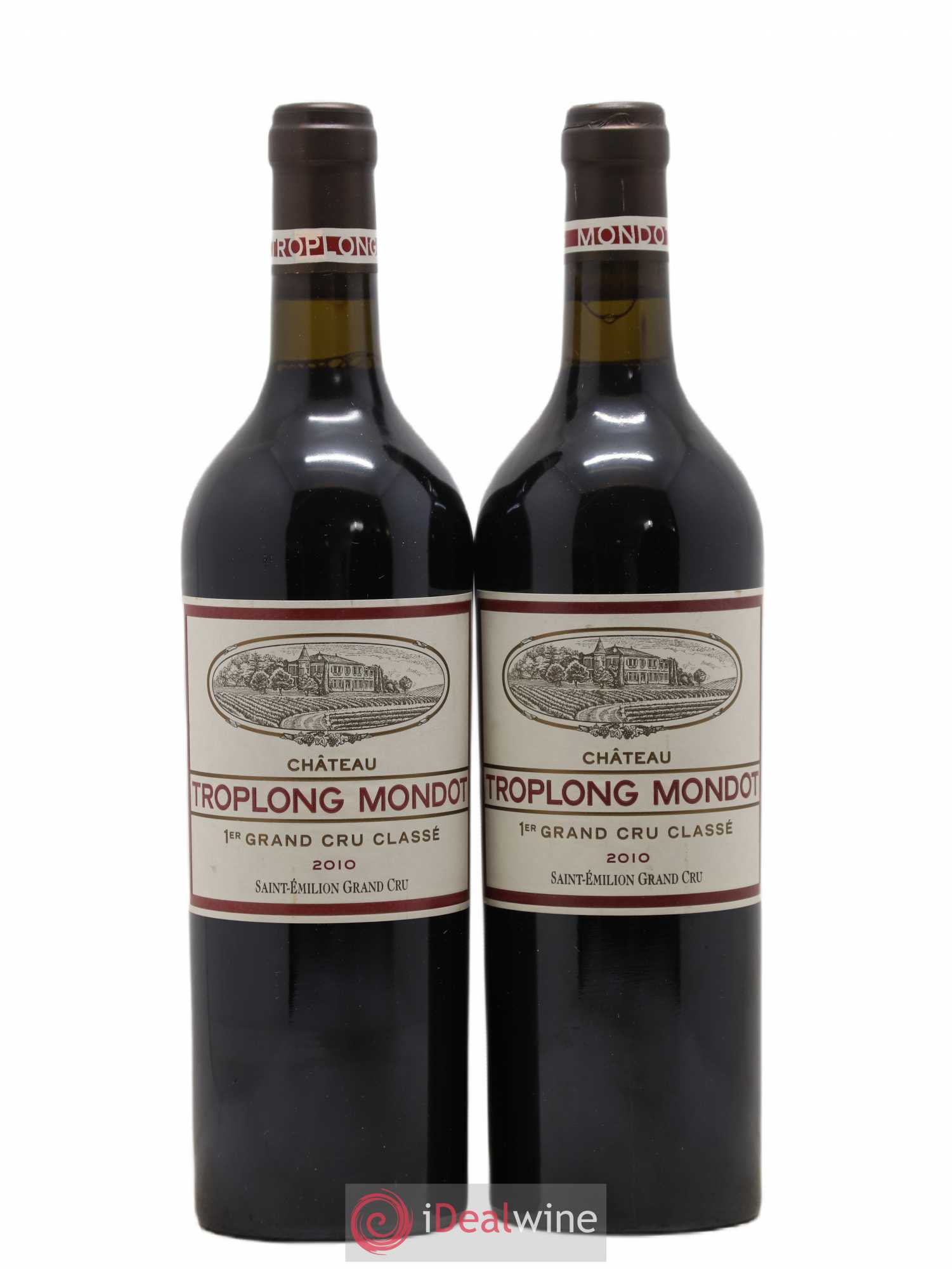 Château Troplong Mondot 1er Grand Cru Classé B 2010 - Lot de 2 bouteilles - 0