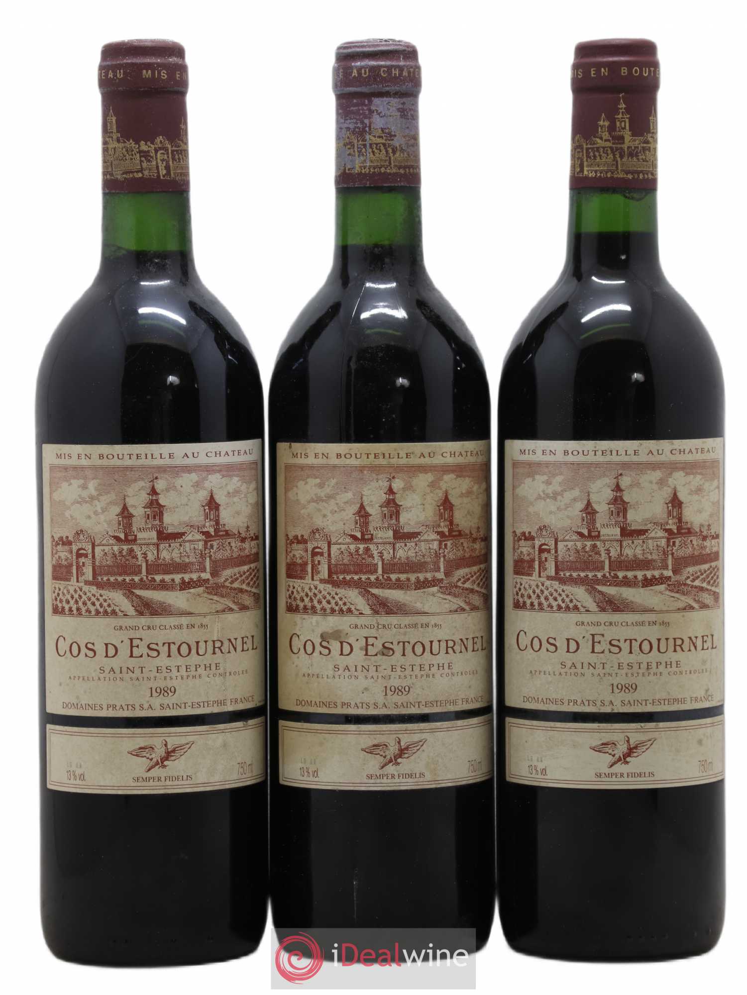 Cos d'Estournel 2ème Grand Cru Classé 1989 - Lot de 3 bouteilles - 0