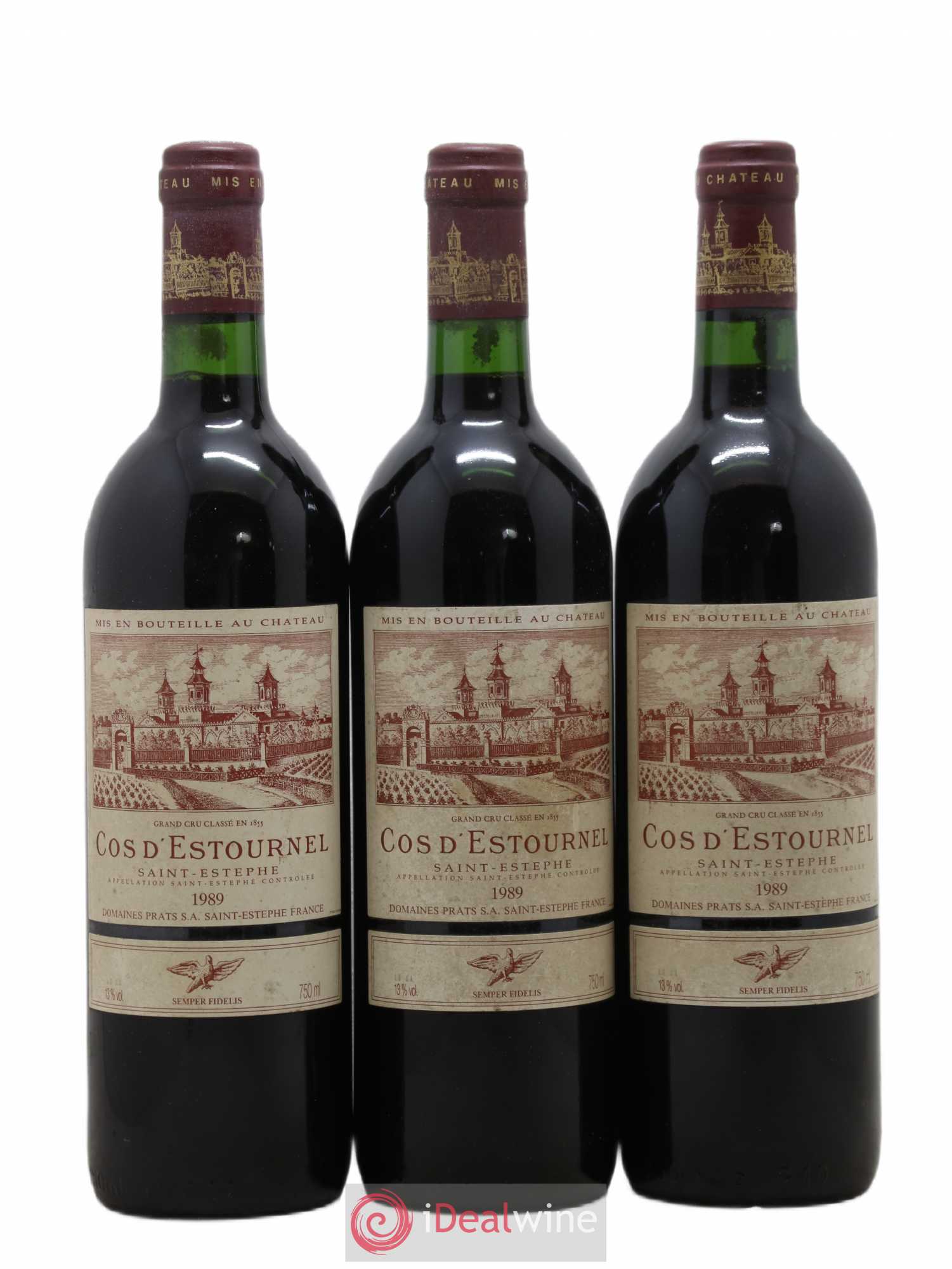 Cos d'Estournel 2ème Grand Cru Classé 1989 - Lot de 3 bouteilles - 0