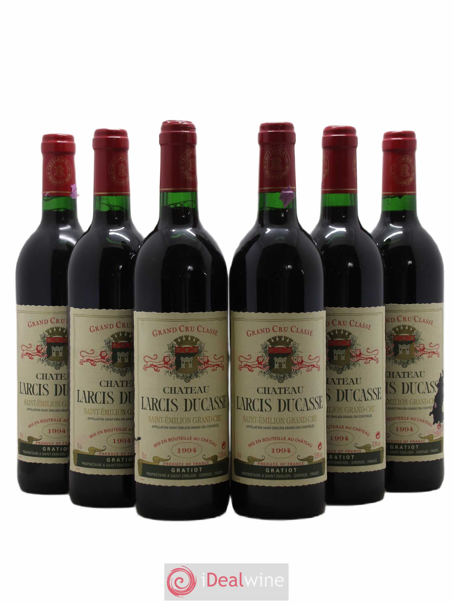 Château Larcis Ducasse 1er Grand Cru Classé B 1994 - Lot de 6 bouteilles - 0
