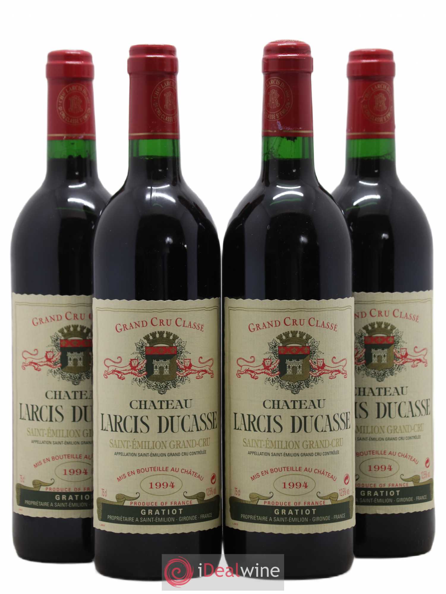 Château Larcis Ducasse 1er Grand Cru Classé B 1994 - Lot de 4 bouteilles - 0