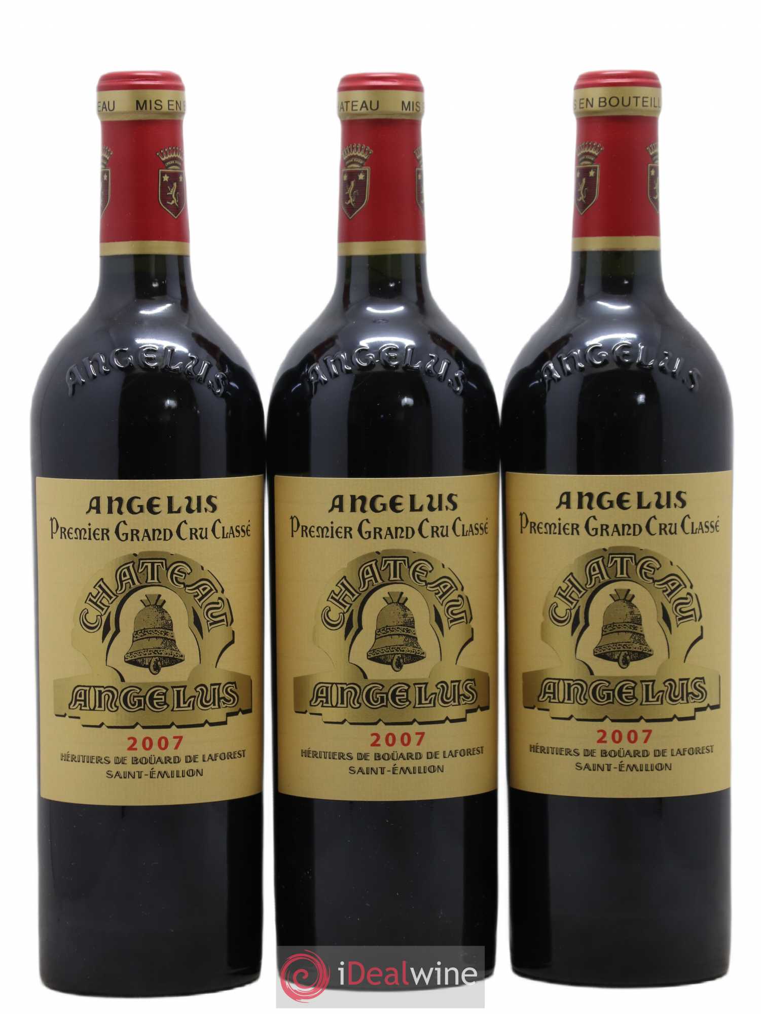 Château Angélus 1er Grand Cru Classé A 2007 - Lot de 3 bouteilles - 0