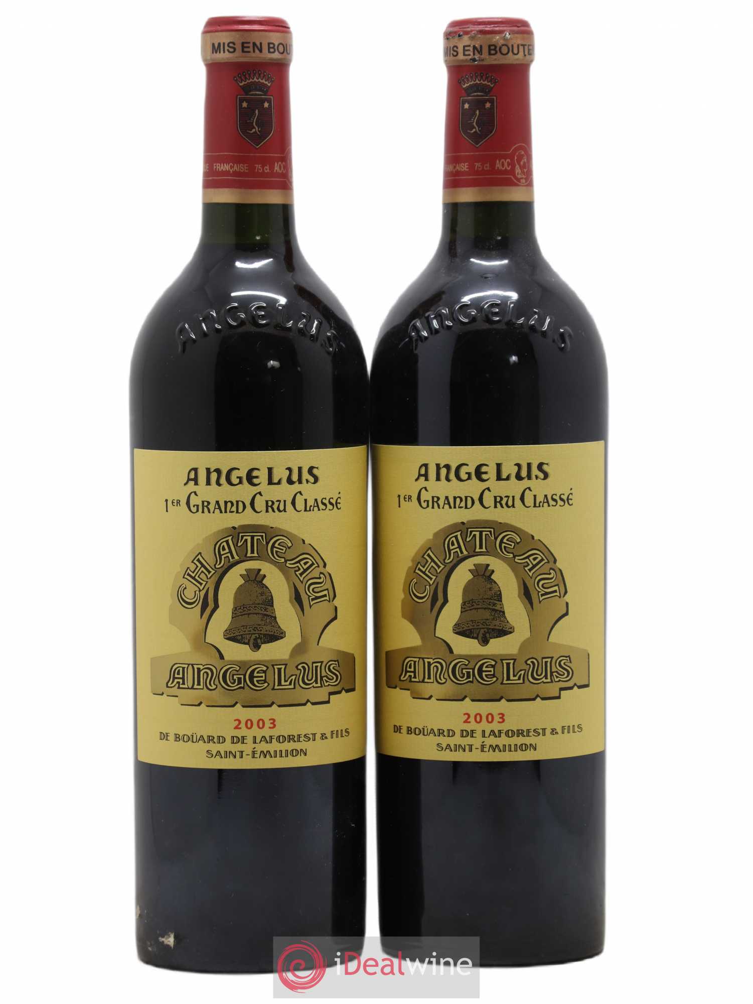 Château Angélus 1er Grand Cru Classé A 2003 - Lot de 2 bouteilles - 0