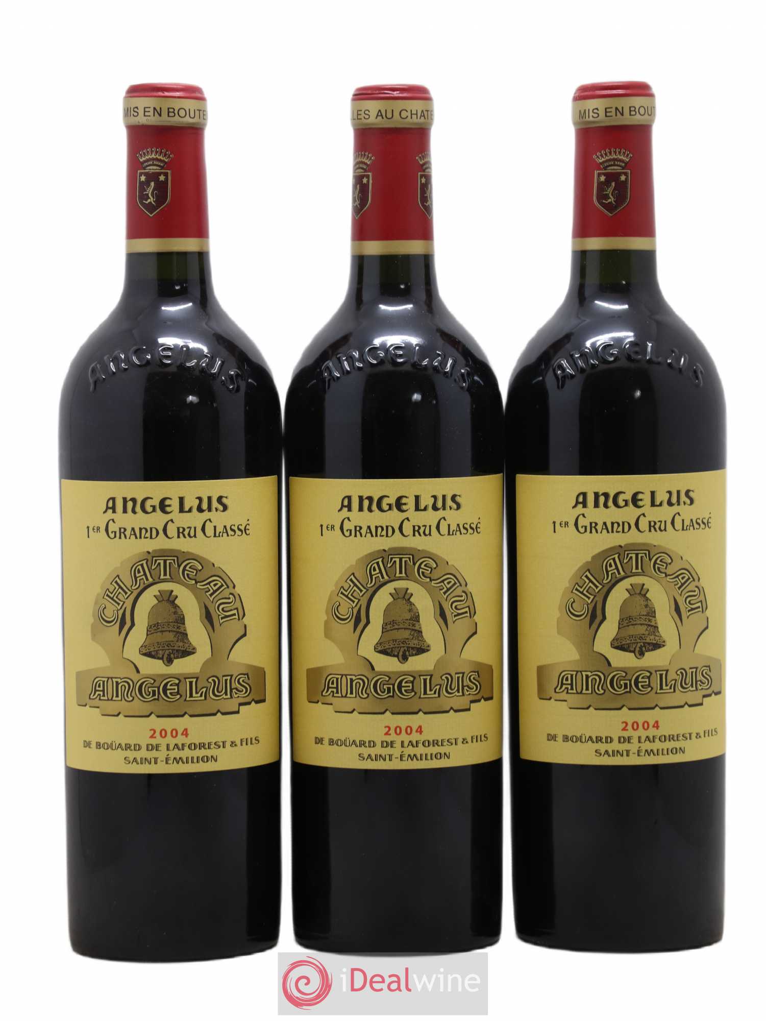 Château Angélus 1er Grand Cru Classé A 2004 - Lot de 3 bouteilles - 0