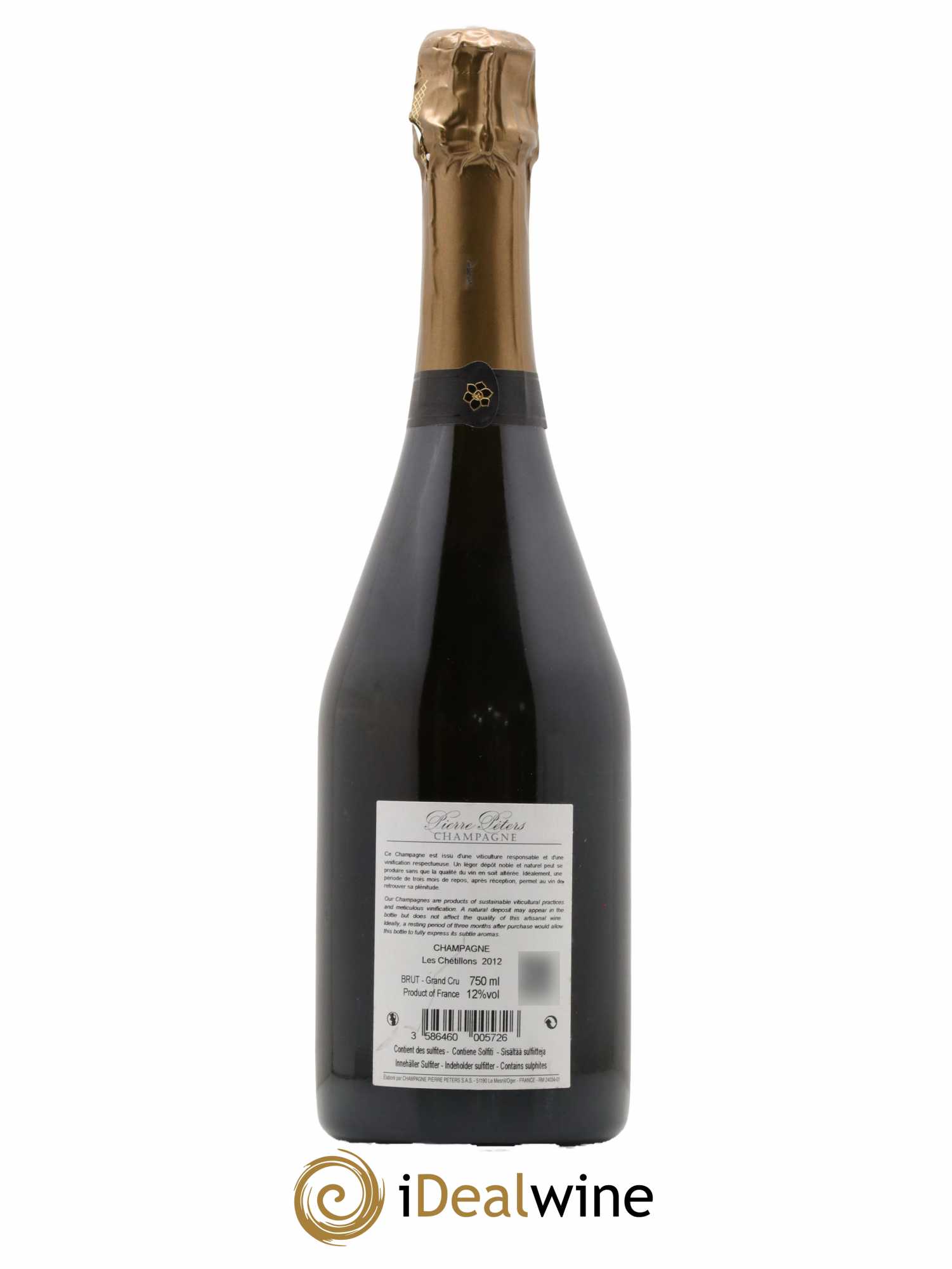 Cuvée Spéciale les Chétillons Blanc de Blancs Brut Pierre Péters 2012 - Lot of 1 bottle - 1