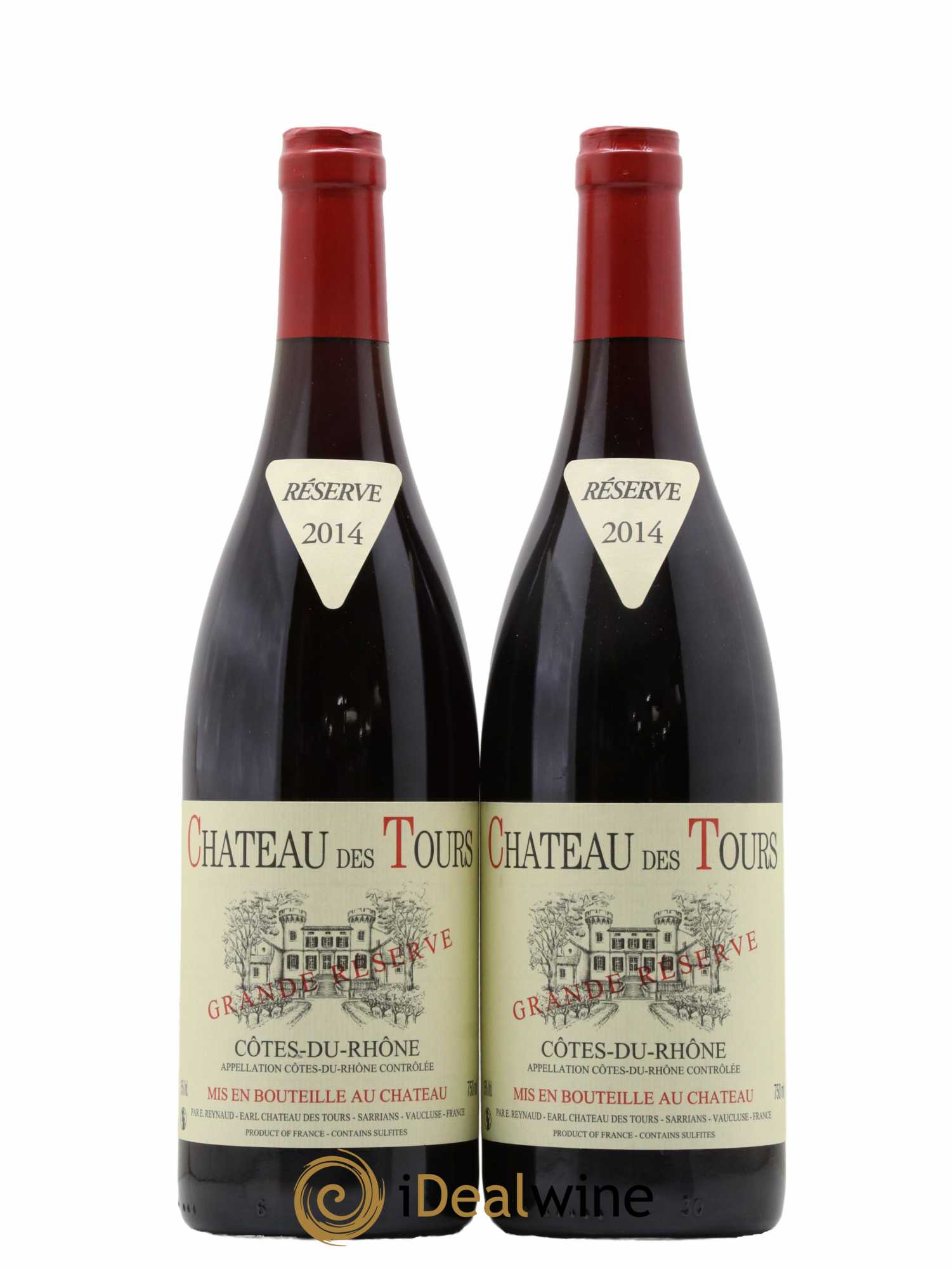 Côtes-du-Rhône Château des Tours Grande Réserve Emmanuel Reynaud 2014 - Lot de 2 bouteilles - 0