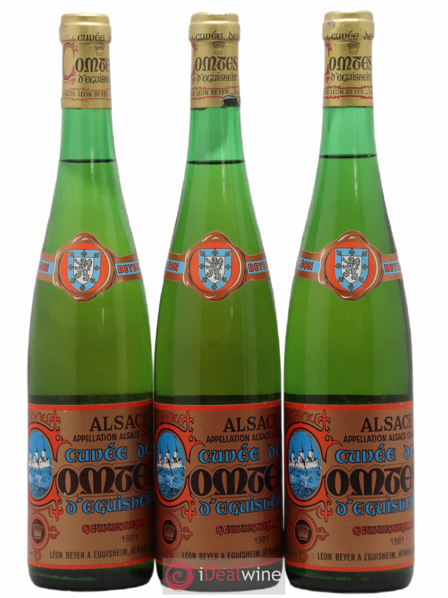 Gewurztraminer Cuvée des comtes d'Eguisheim Léon Beyer 1981 - Posten von 3 Flaschen - 0