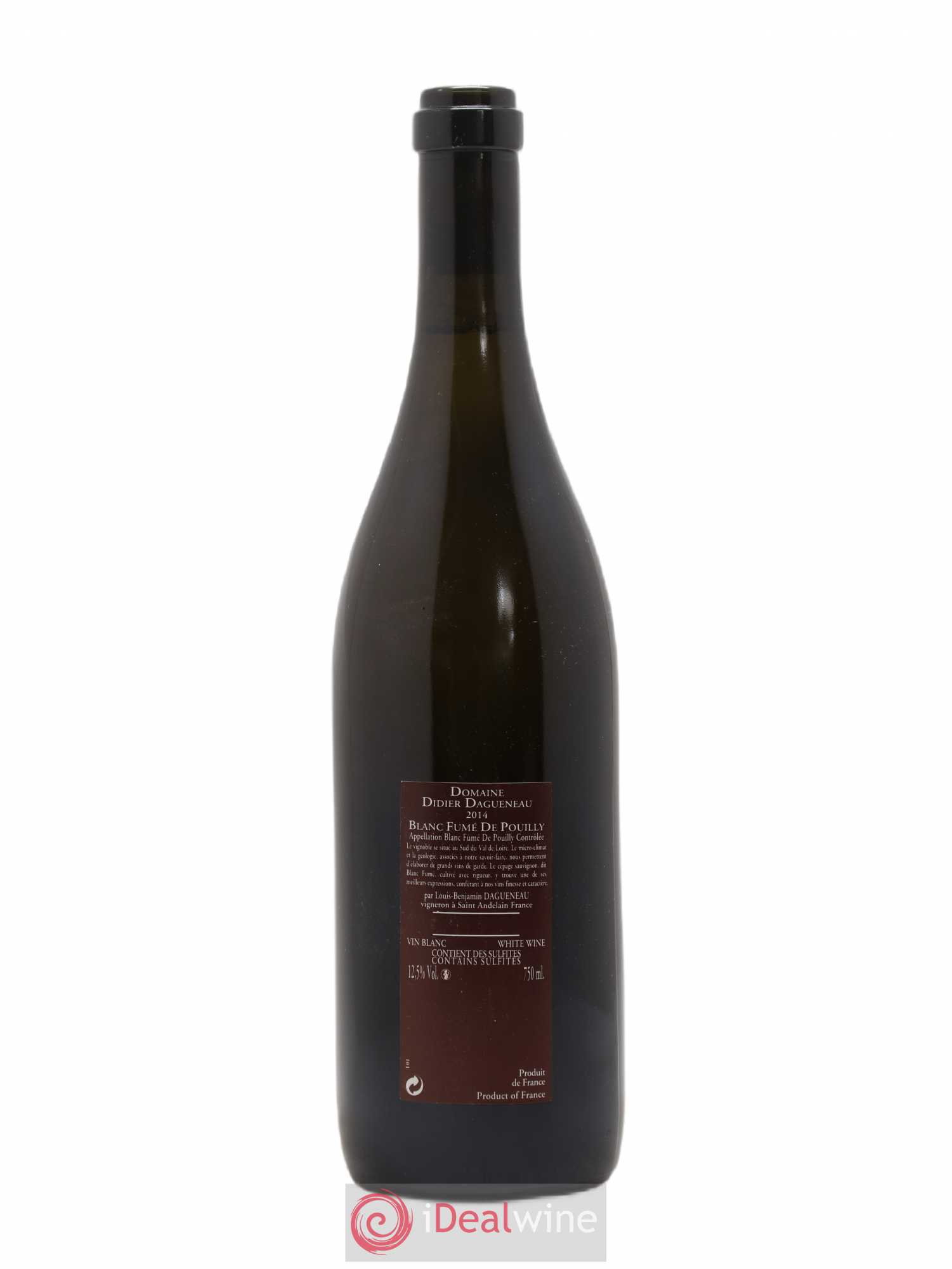 Vin de France (anciennement Pouilly-Fumé) Pur Sang Dagueneau (Domaine Didier - Louis-Benjamin) 2014 - Lot de 1 bouteille - 1