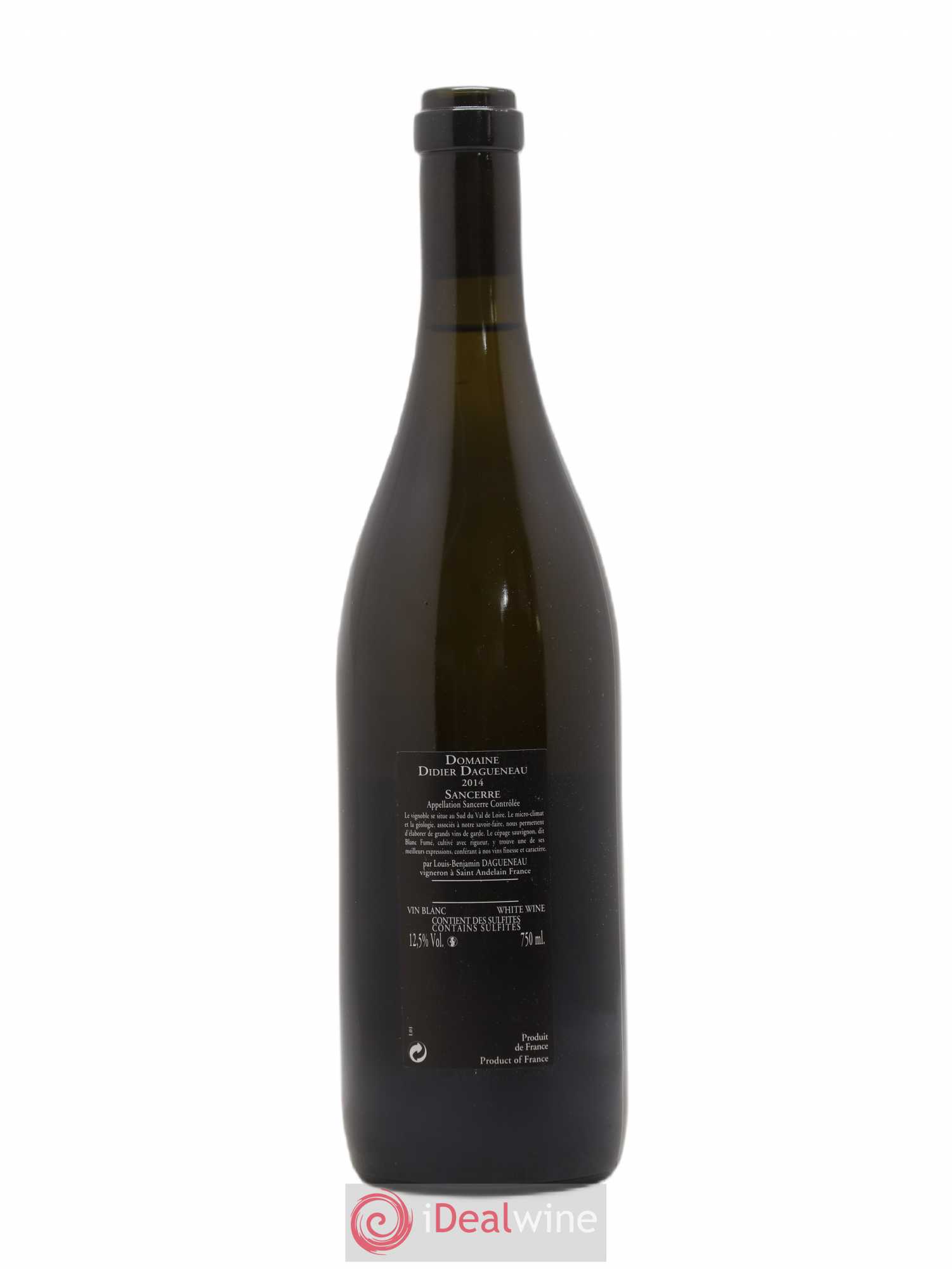 Sancerre Le Mont Damné Chavignol Dagueneau (Domaine Didier - Louis-Benjamin) 2014 - Lot de 1 bouteille - 1