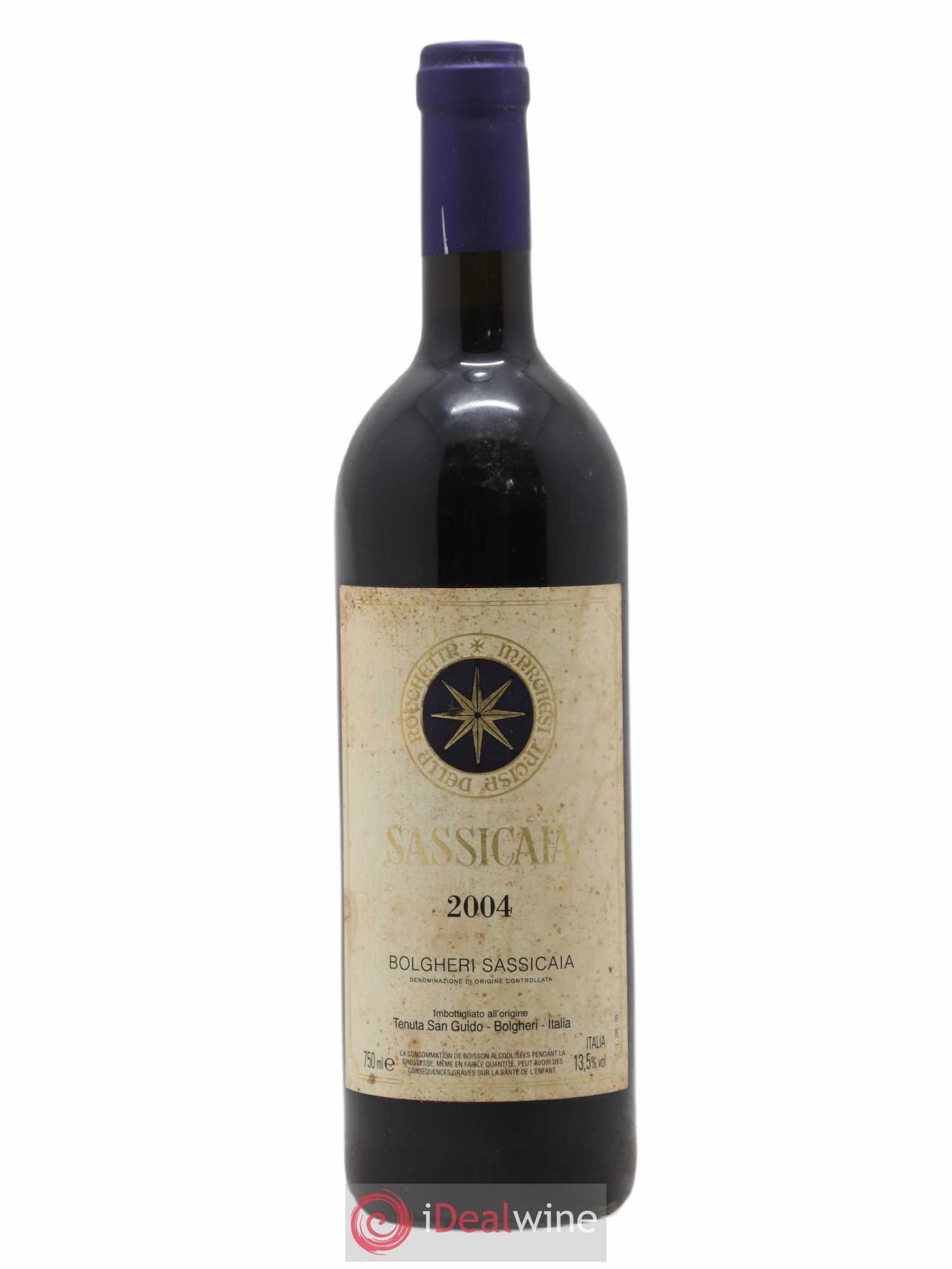 Bolgheri DOC Sassicaia Tenuta San Guido 2004 - Lot de 1 bouteille - 0