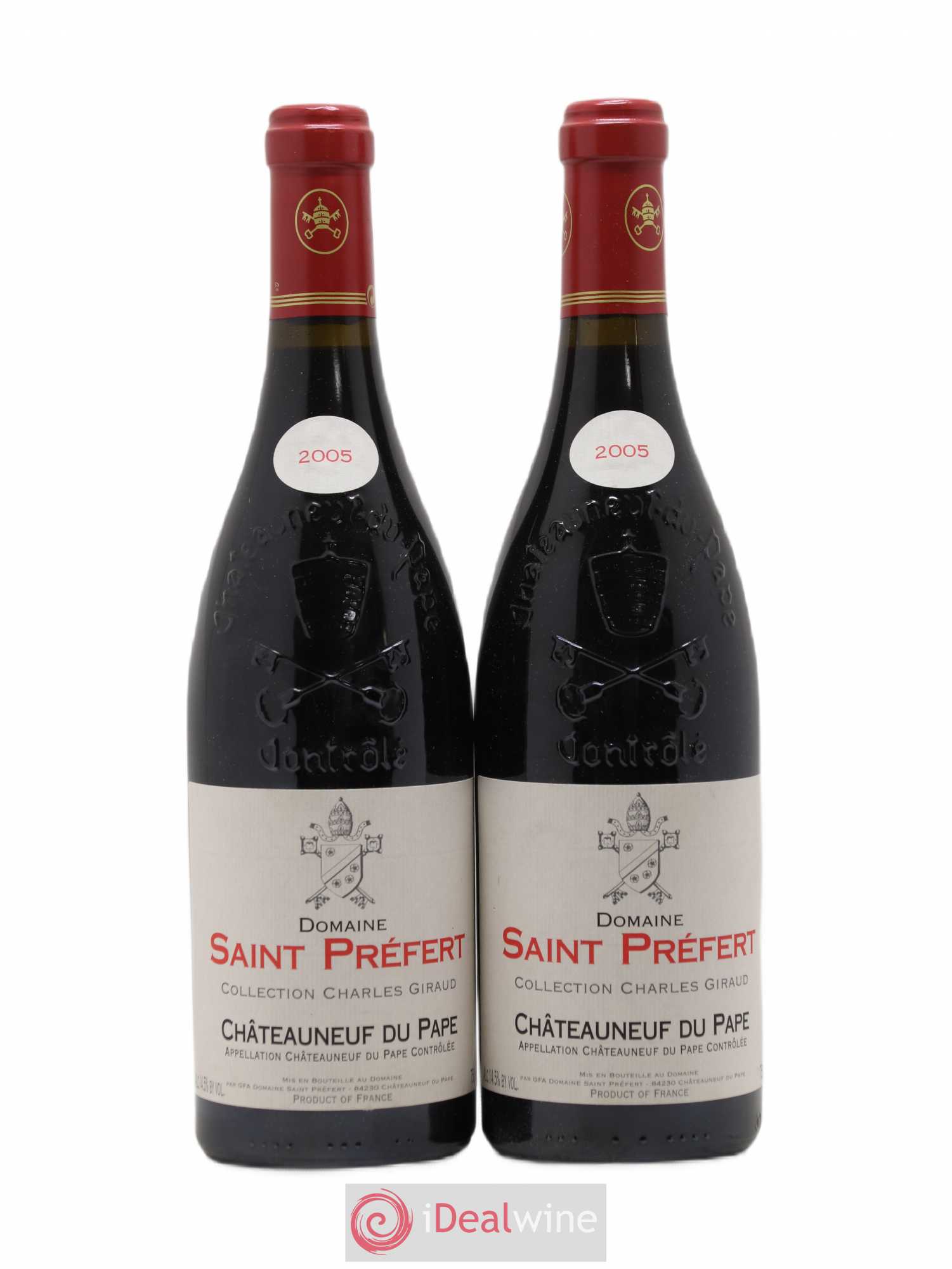 Châteauneuf-du-Pape Collection Charles Giraud Domaine Saint-Préfert 2005 - Lot de 2 bouteilles - 0