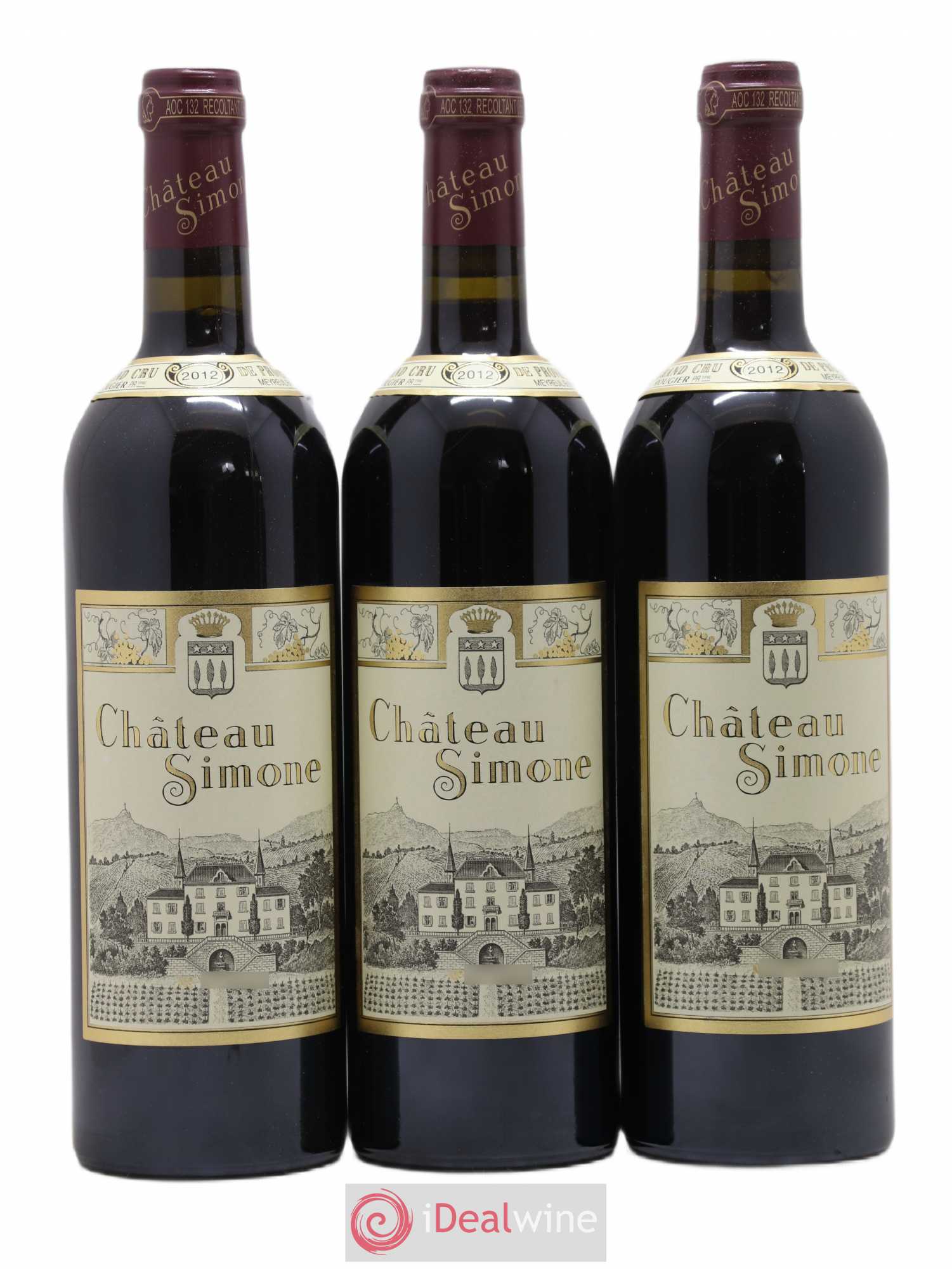 Palette Château Simone Famille Rougier 2012 - Lot de 3 bouteilles - 0