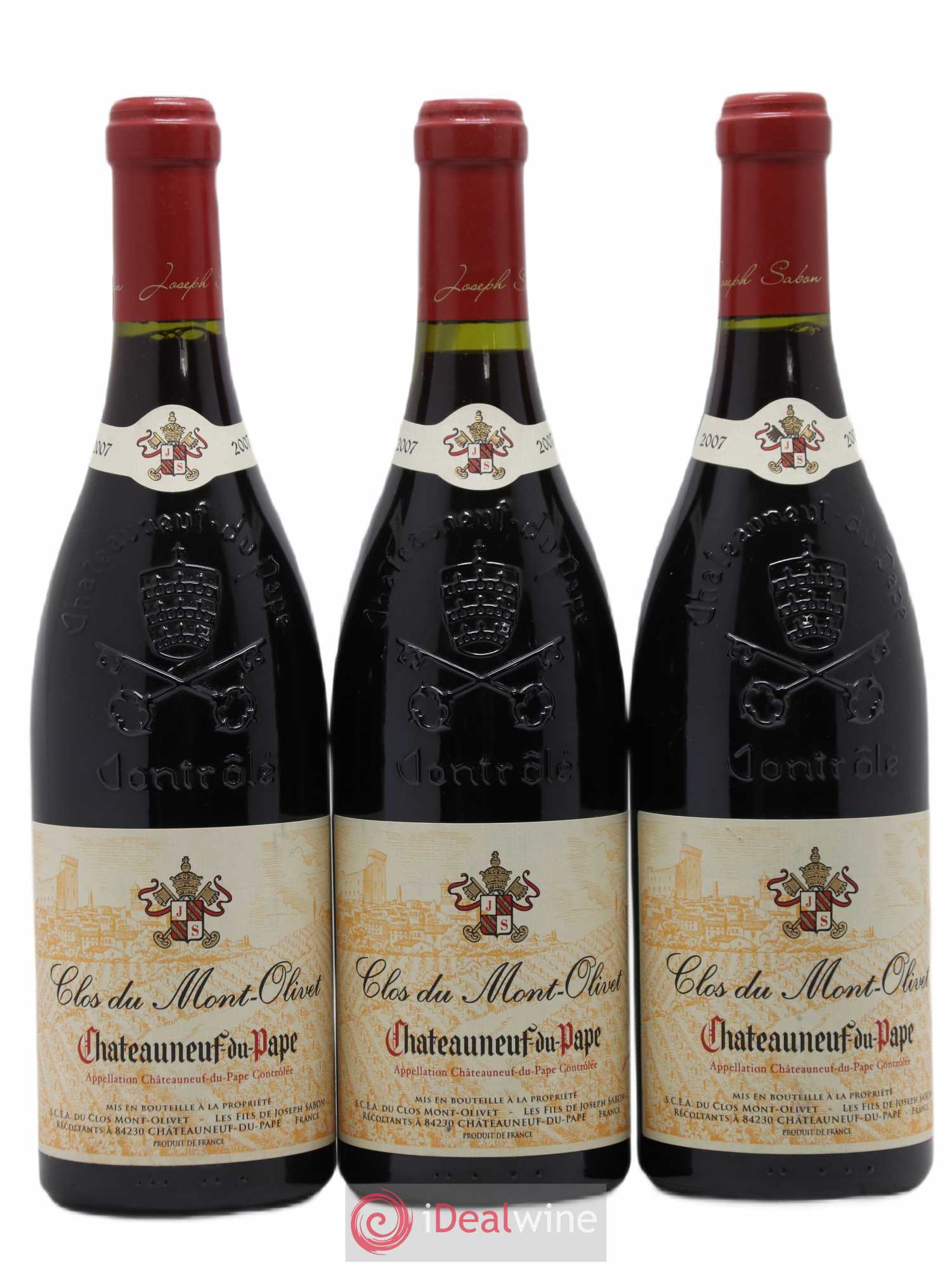 Châteauneuf-du-Pape Clos du Mont-Olivet 2007 - Lot de 3 bouteilles - 0