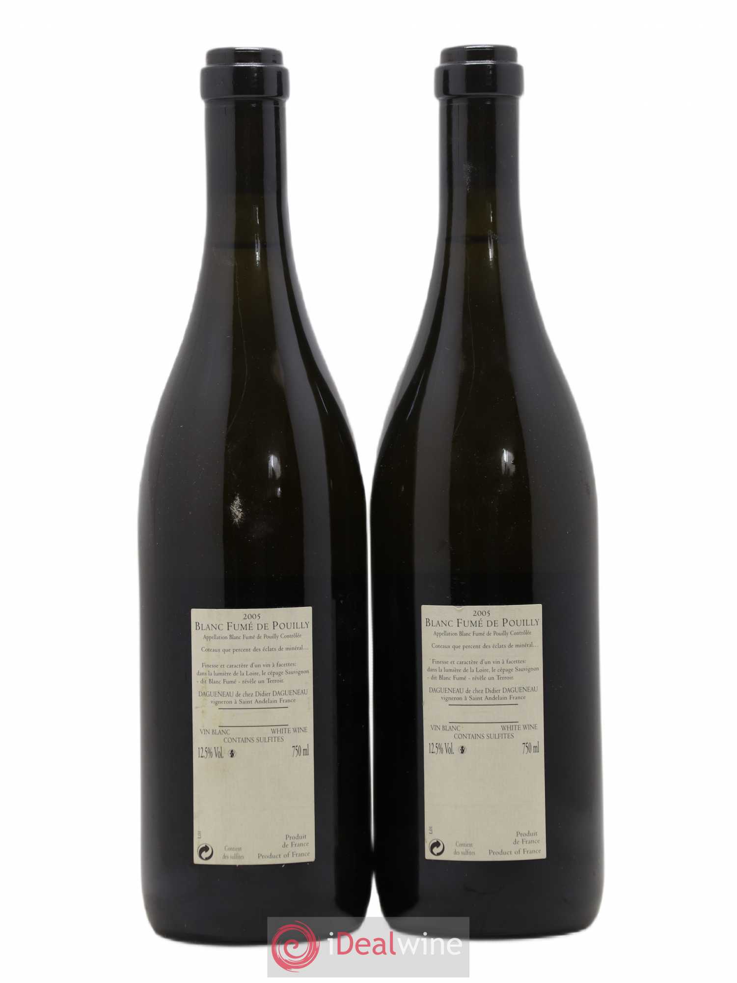 Pouilly-Fumé Blanc Fumé de Pouilly Dagueneau (Domaine Didier - Louis-Benjamin) 2005 - Lot de 2 bouteilles - 1