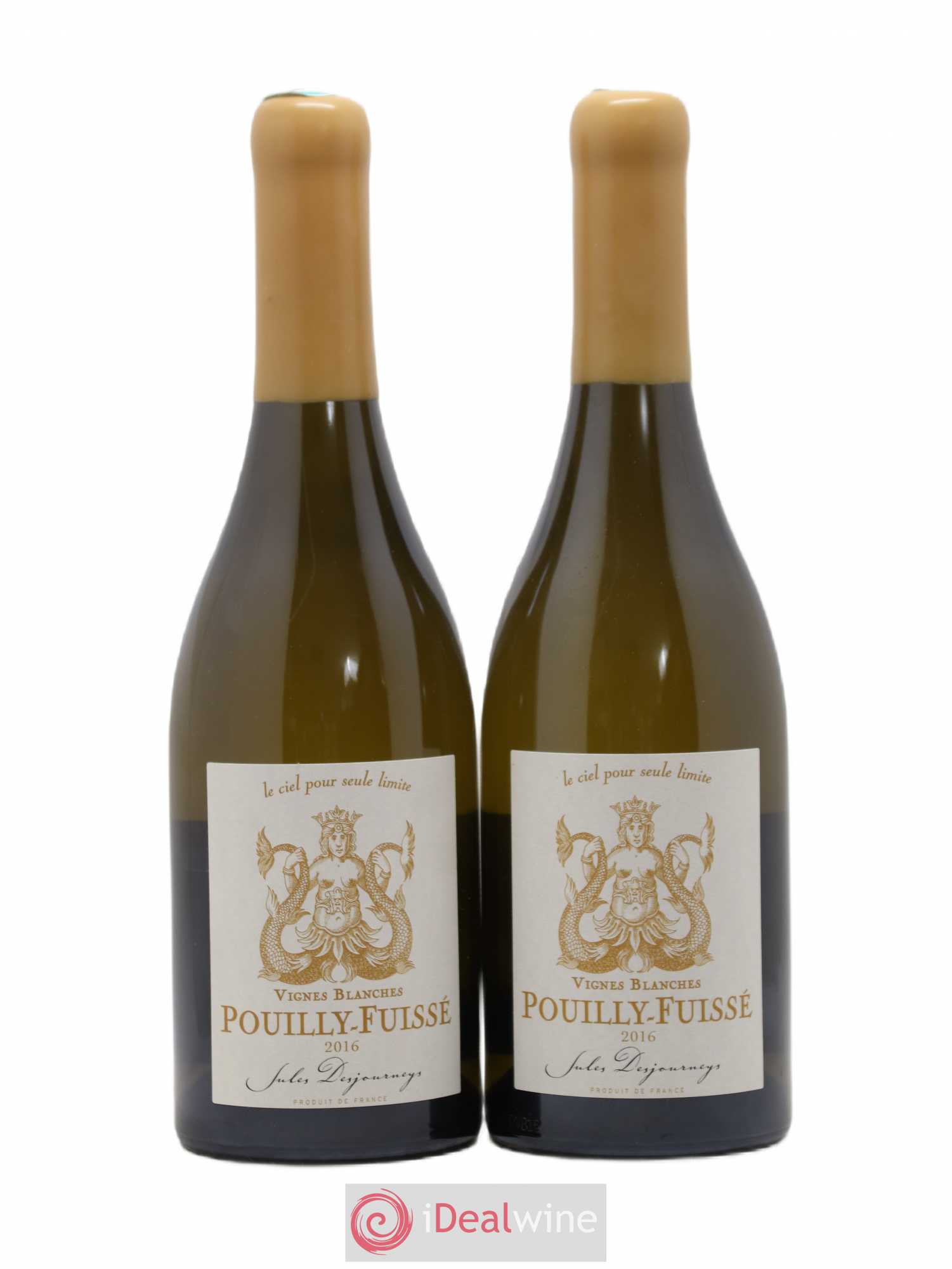 Pouilly-Fuissé Vignes Blanches Jules Desjourneys Vigne Blanche Desjourneys Le Ciel Pour Seul Limite 2016 - Posten von 2 Flaschen - 0