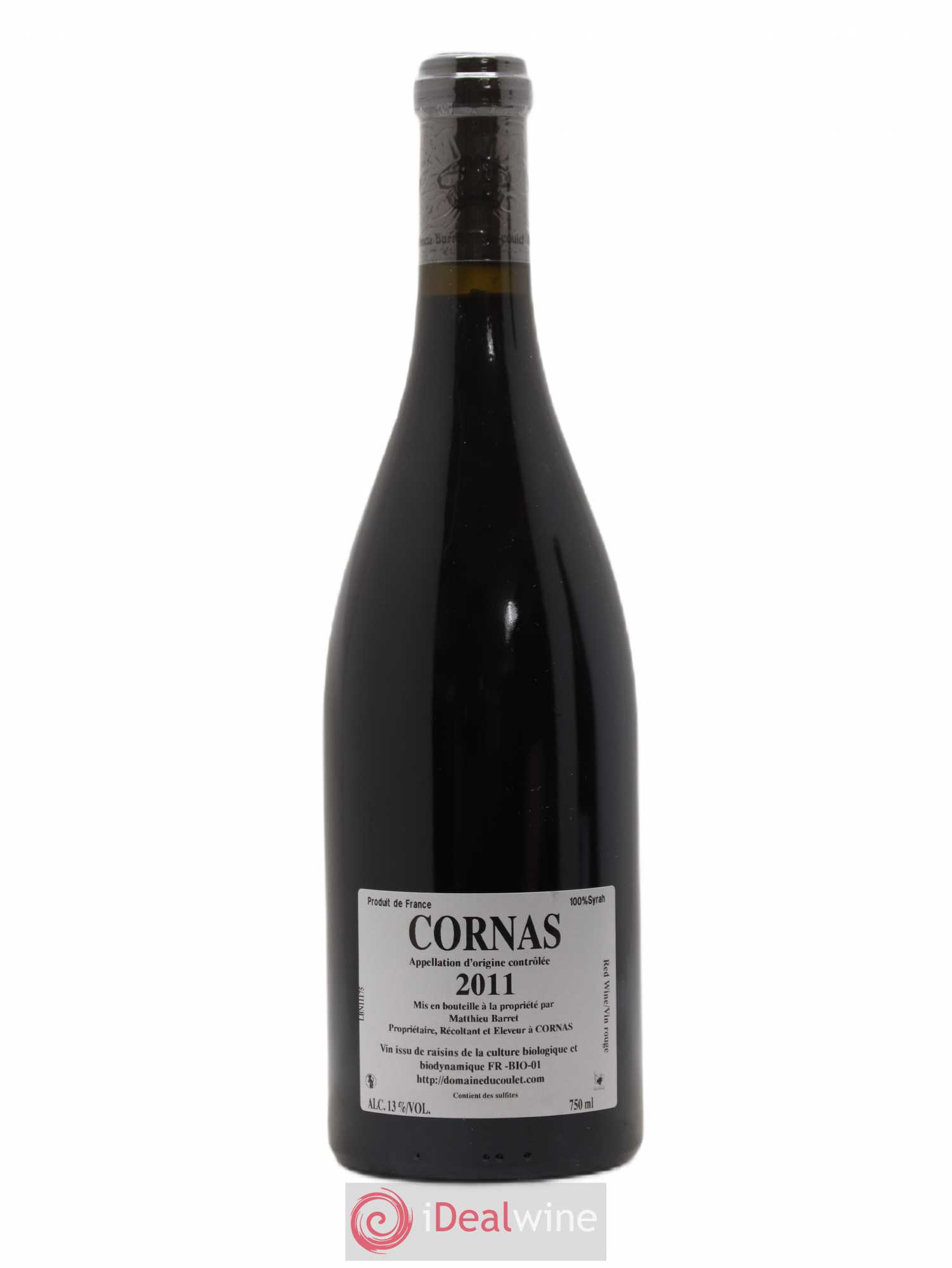 Cornas Billes Noires Coulet (Domaine du) - Matthieu Barret 2011 - Lot de 1 bouteille - 1