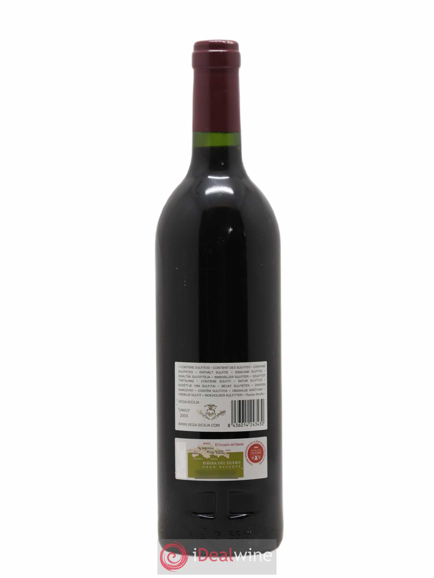 Ribera Del Duero DO Vega Sicilia Unico Famille Alvarez 2003 - Lot de 1 bouteille - 1