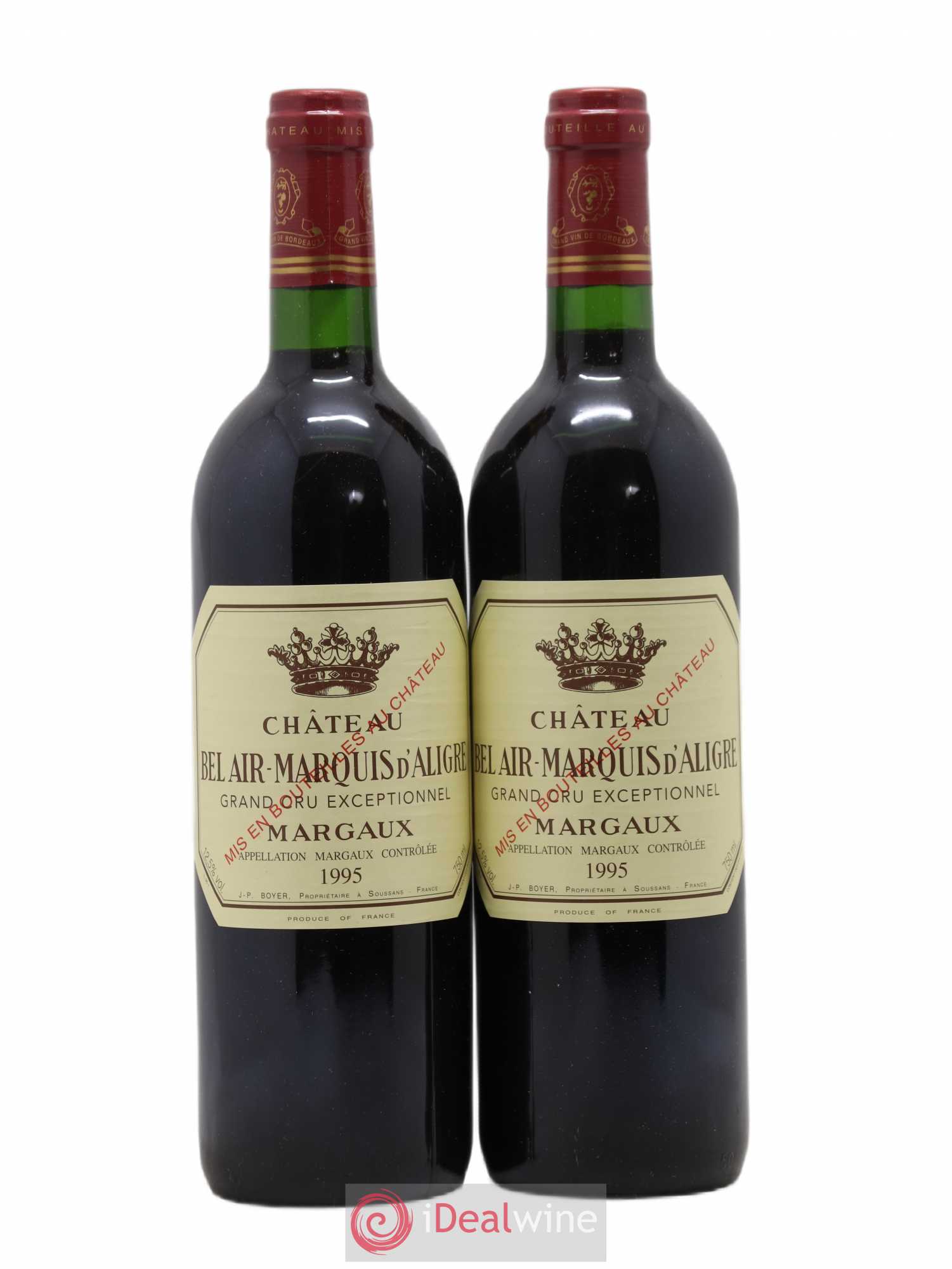 Château Bel Air Marquis d'Aligre 1995 - Lot de 2 bouteilles - 0