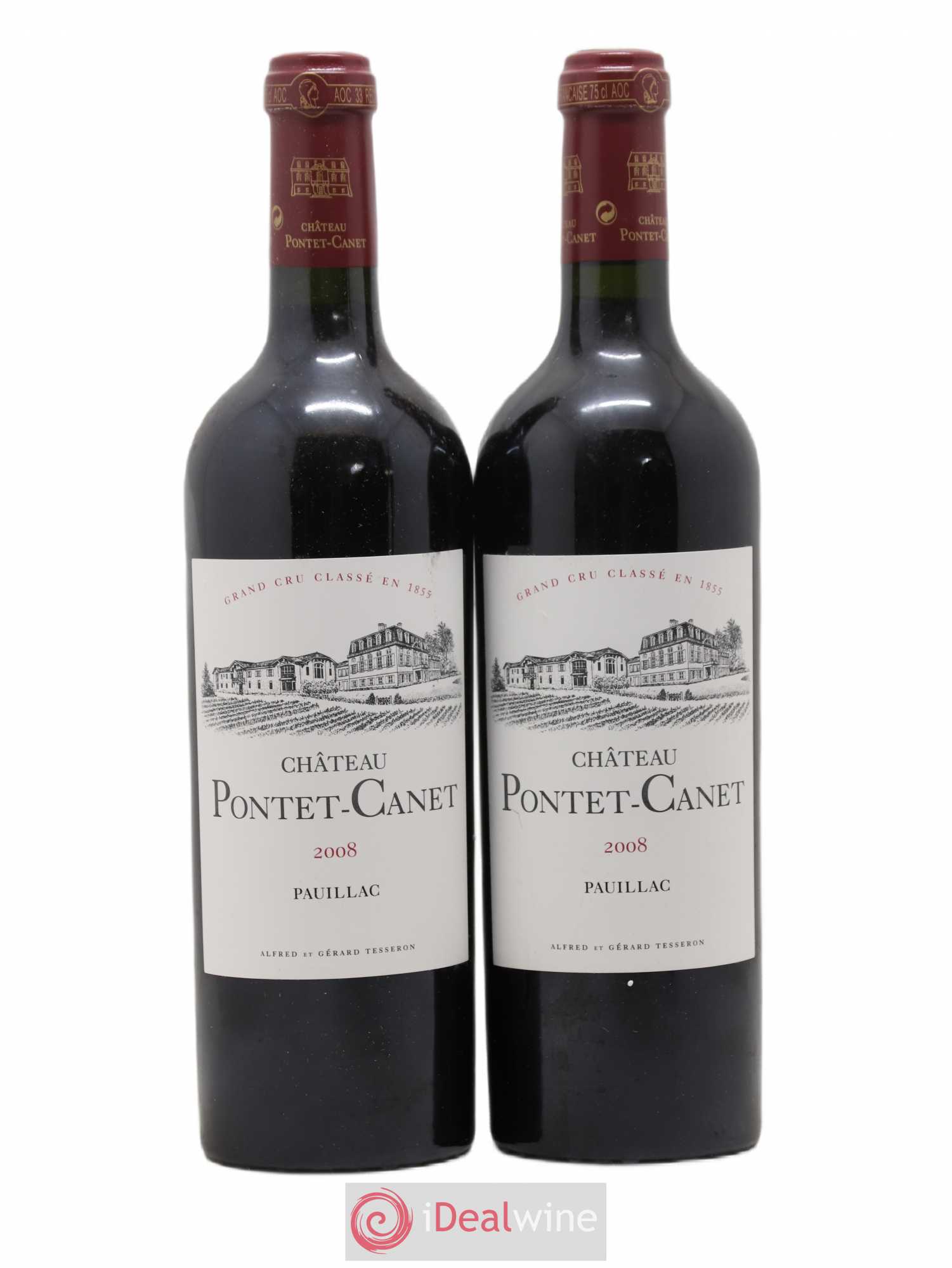 Château Pontet Canet 5ème Grand Cru Classé 2008 - Lot de 2 bouteilles - 0