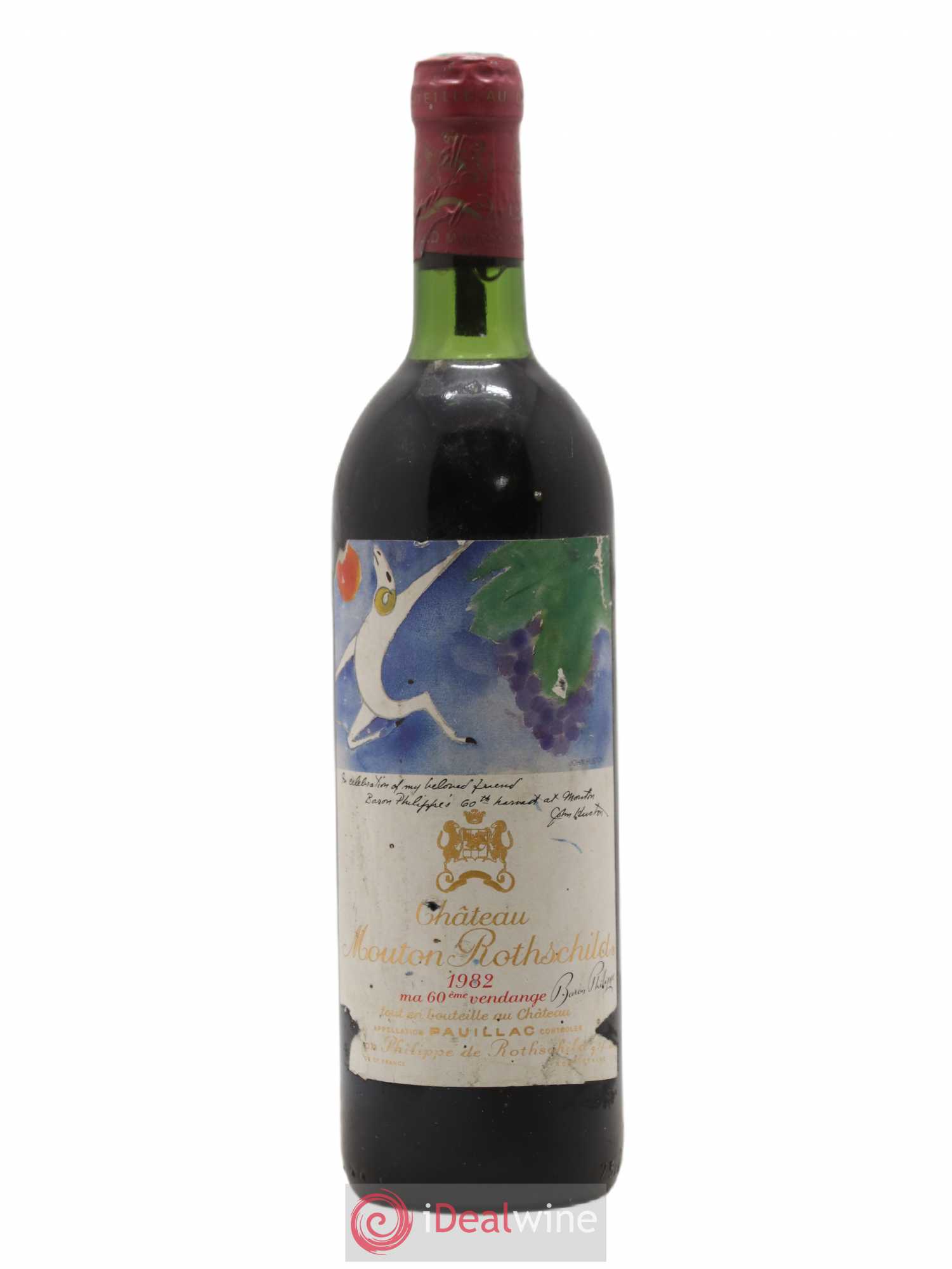 Château Mouton Rothschild 1er Grand Cru Classé 1982 - Lot de 1 bouteille - 0