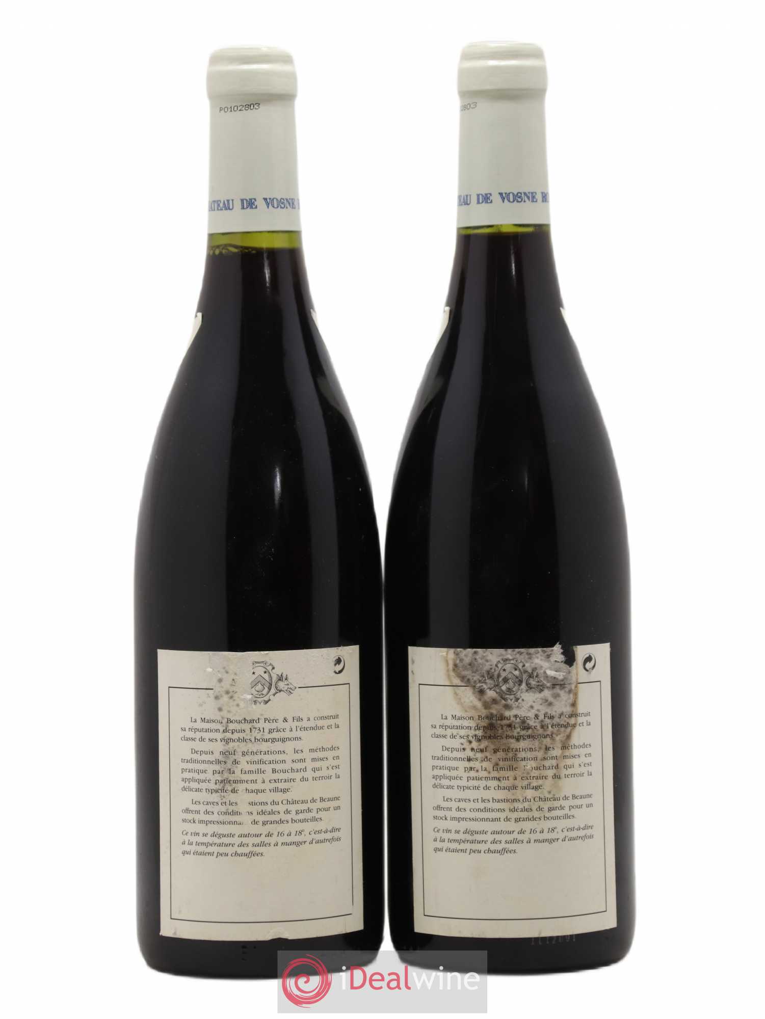 Vosne-Romanée 1er Cru Aux Reignots Bouchard Pere Et Fils Comte Liger Belair 1999 - Posten von 2 Flaschen - 1