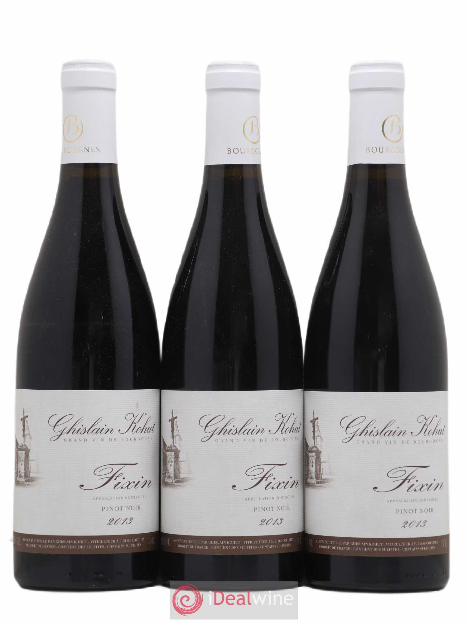 Fixin Ghislain Kohut 2013 - Lot de 3 bouteilles - 0