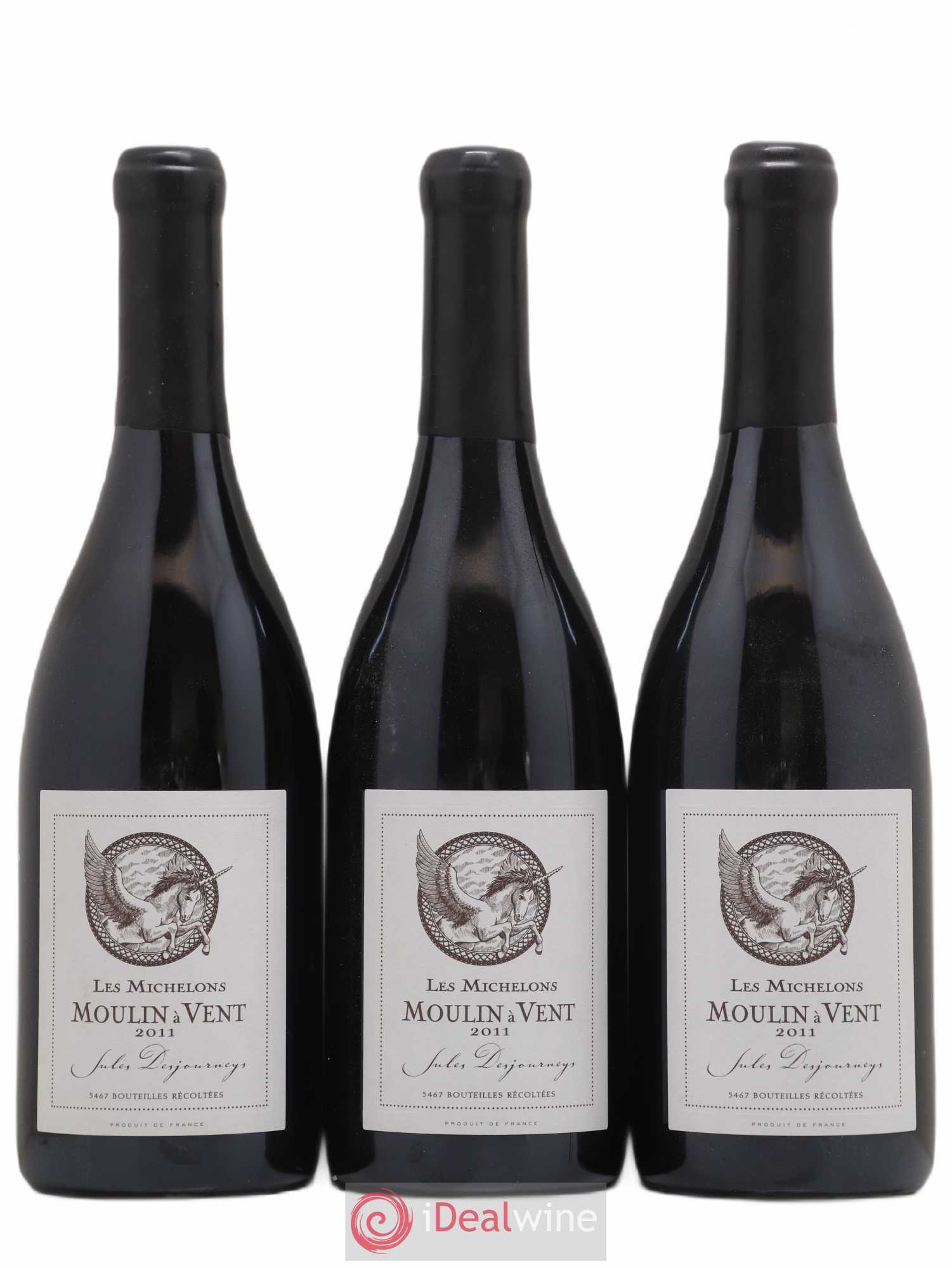 Moulin-à-Vent Les Michelons Jules Desjourneys 2011 - Lot de 3 bouteilles - 0
