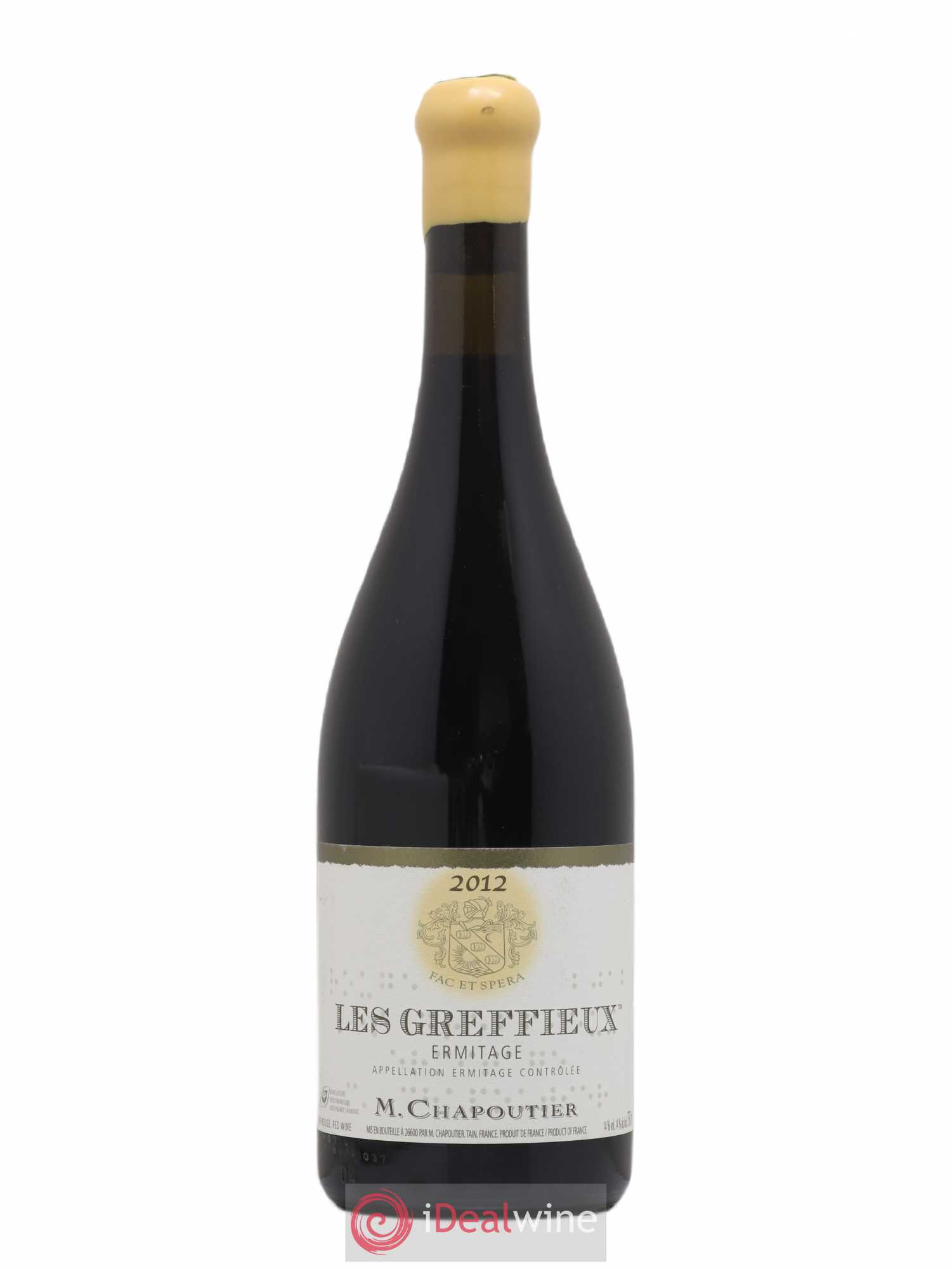 Hermitage Ermitage Les Greffieux Chapoutier 2012 - Lot de 1 bouteille - 0