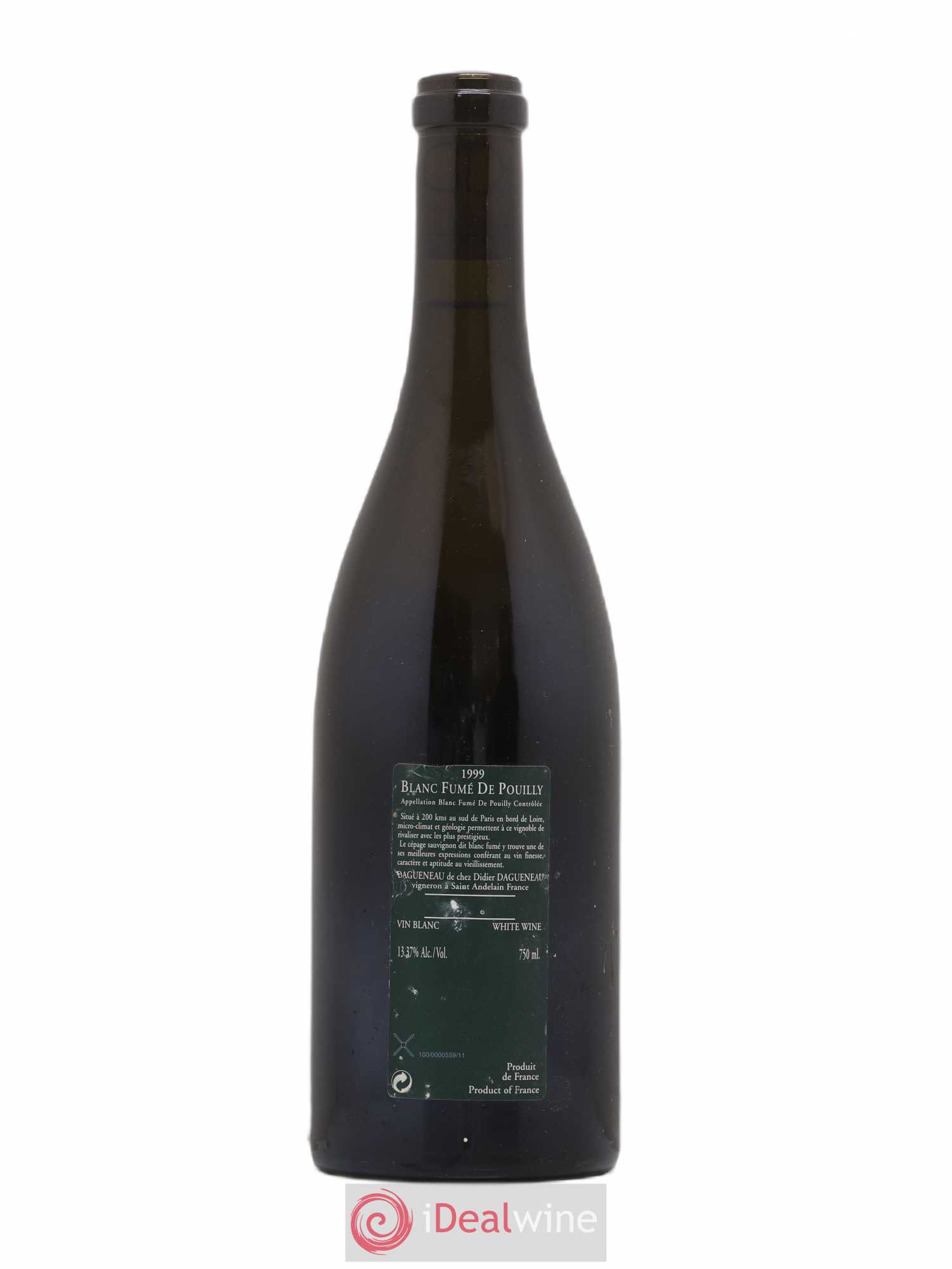 Vin de France (anciennement Pouilly-Fumé) Silex Dagueneau (Domaine Didier - Louis-Benjamin) 1999 - Lot de 1 bouteille - 1