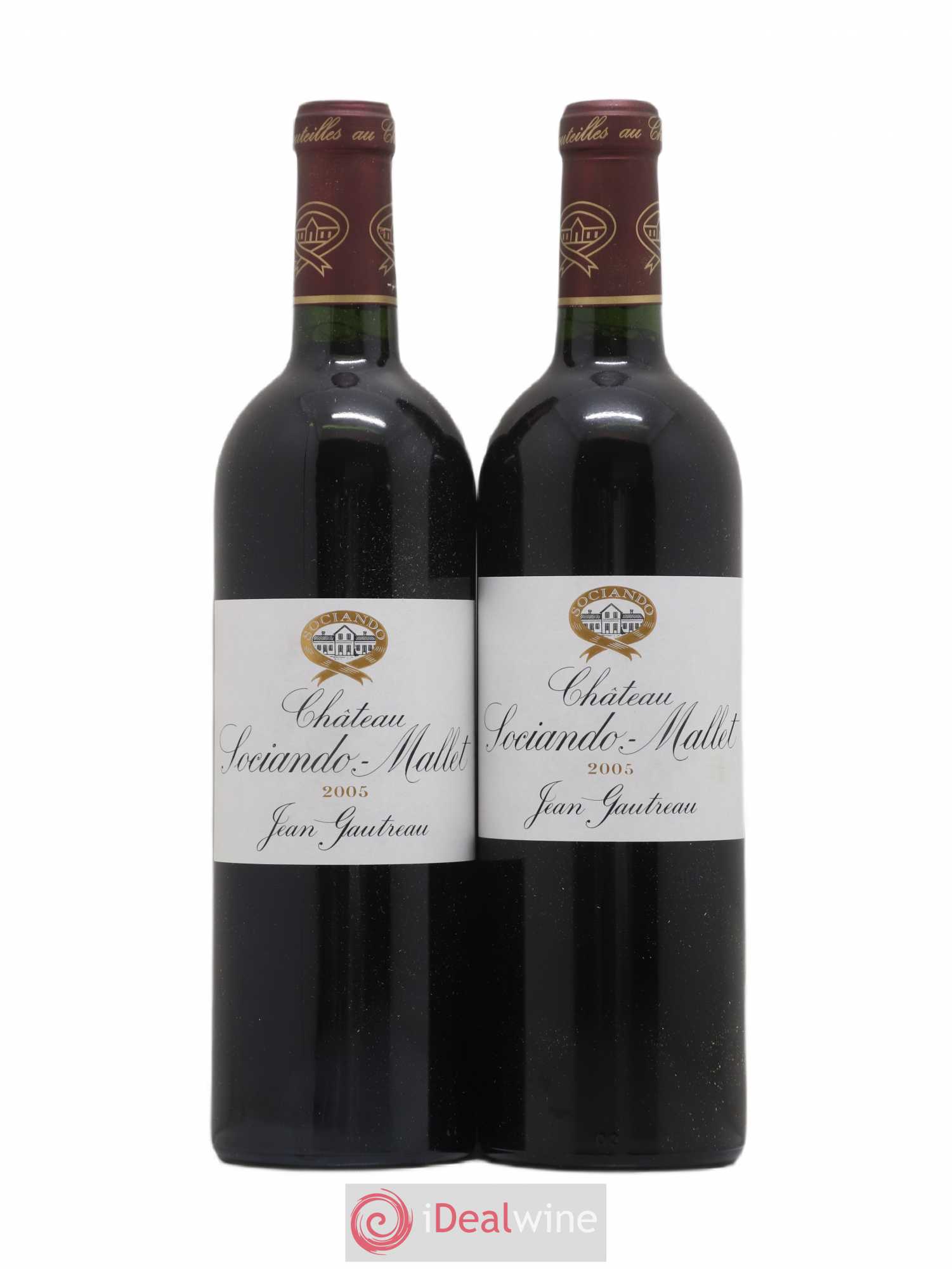 Château Sociando Mallet 2005 - Lot de 2 bouteilles - 0
