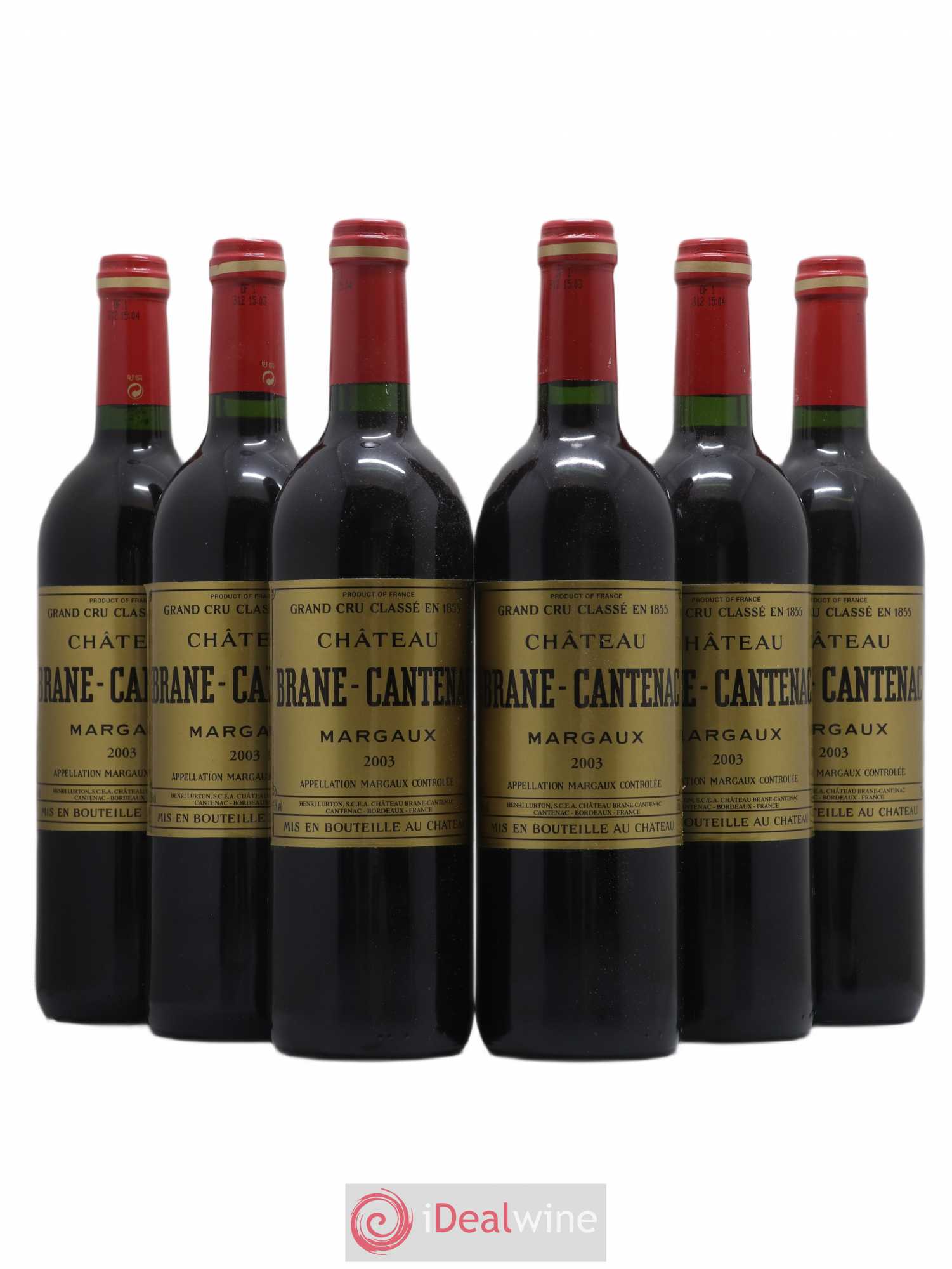 Château Brane Cantenac 2ème Grand Cru Classé 2003 - Lot de 6 bouteilles - 0