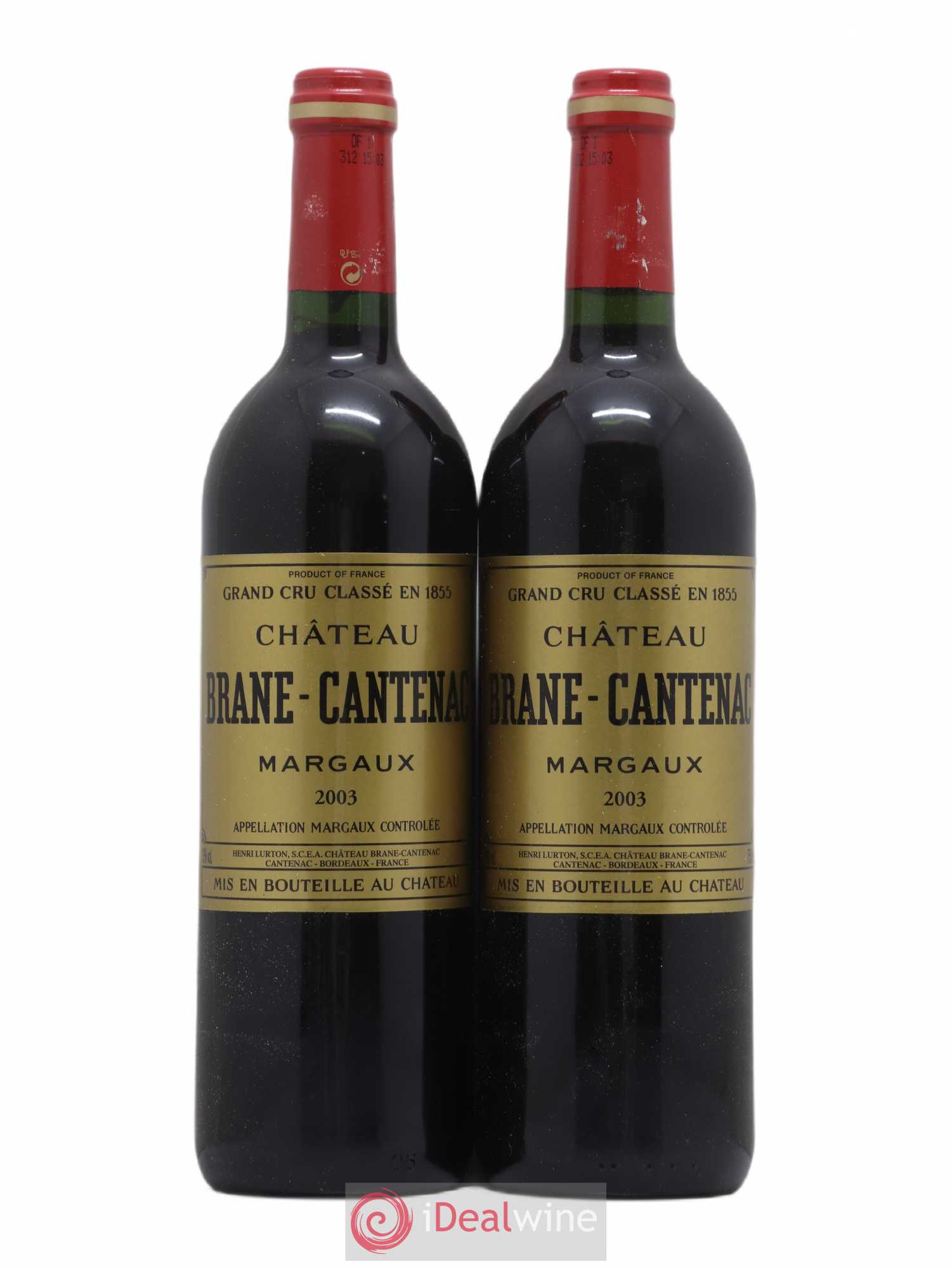 Château Brane Cantenac 2ème Grand Cru Classé 2003 - Lot de 2 bouteilles - 0
