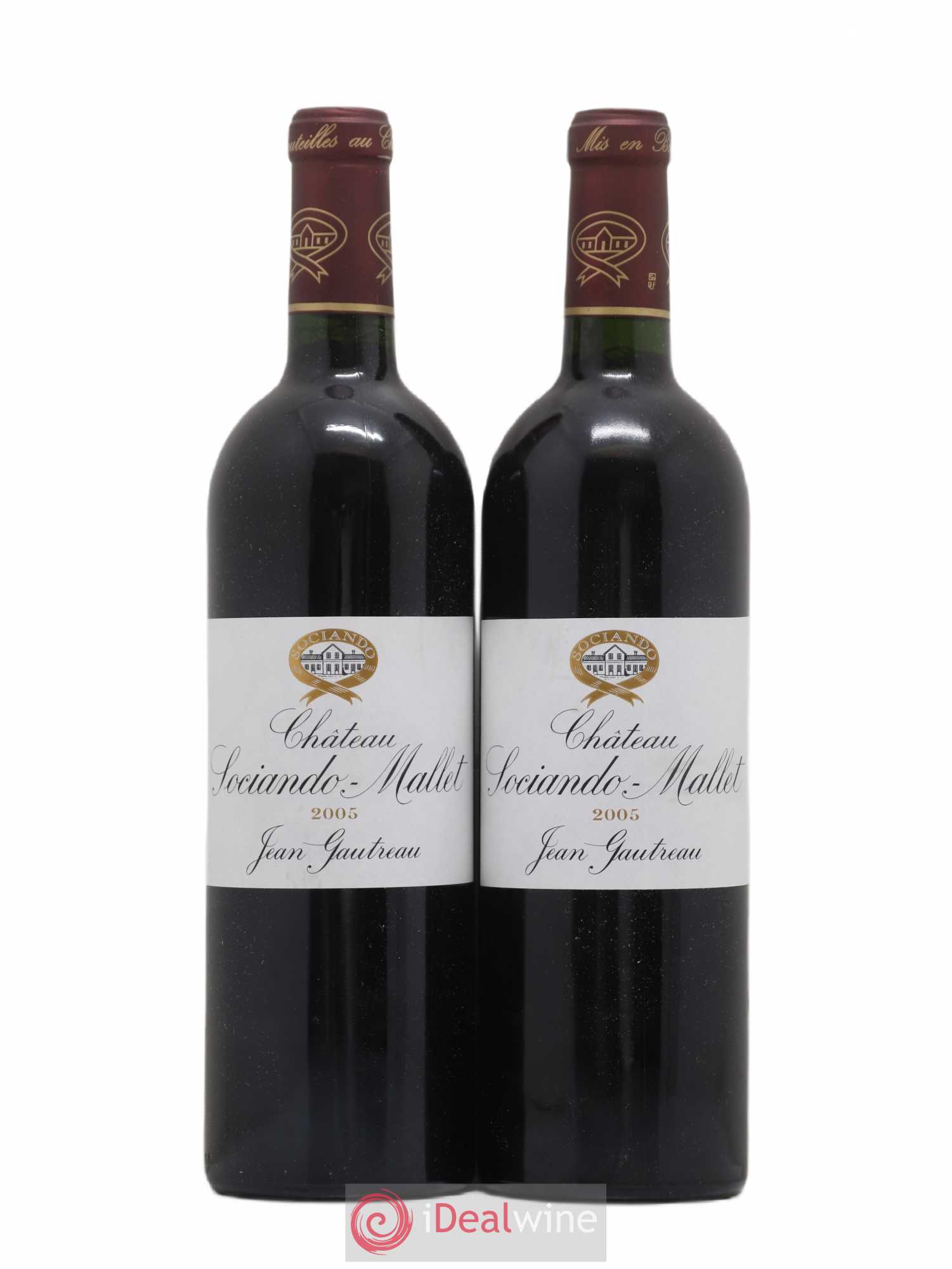 Château Sociando Mallet 2005 - Lot de 2 bouteilles - 0