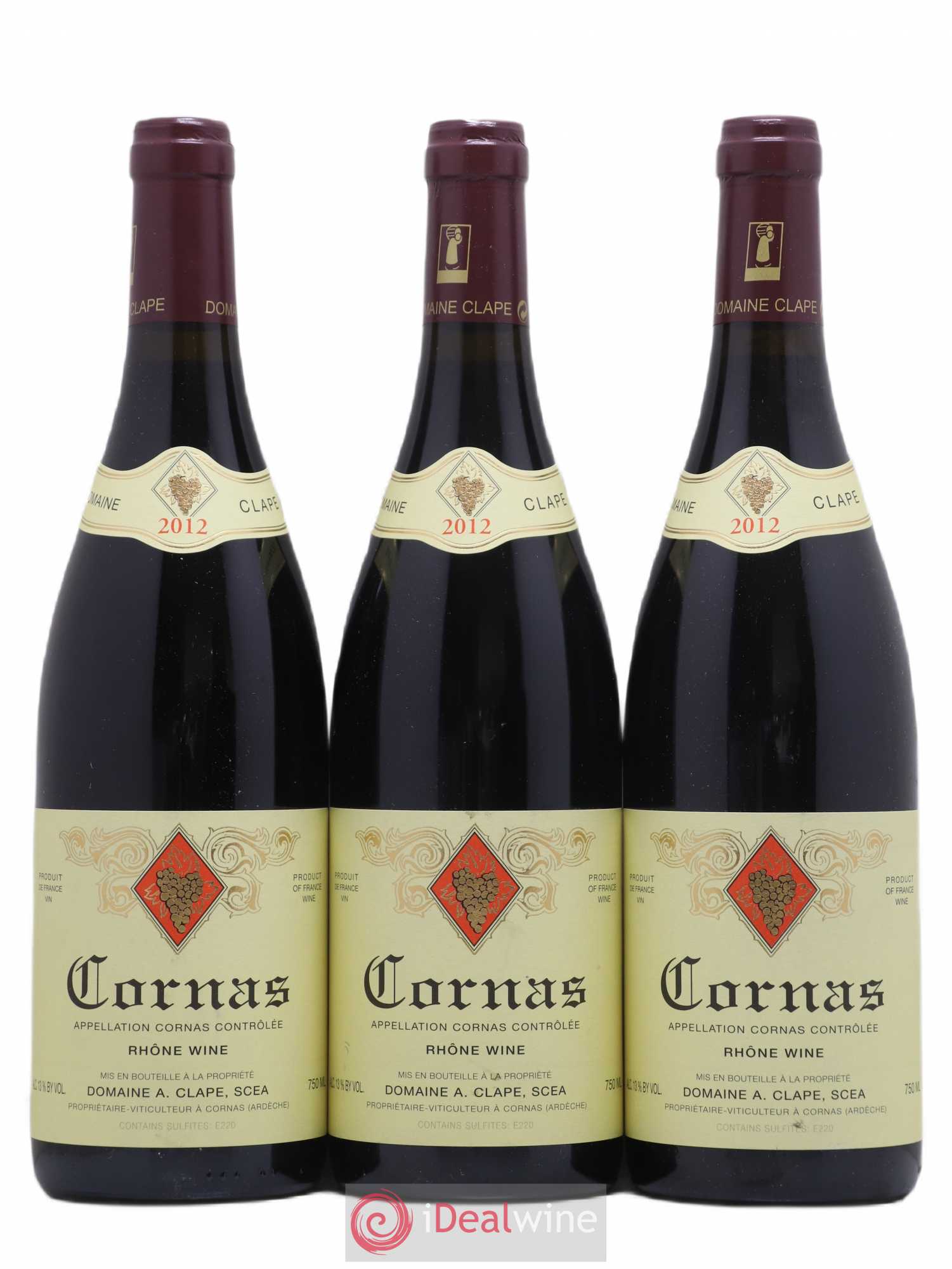 Cornas Auguste Clape 2012 - Lot de 3 bouteilles - 0