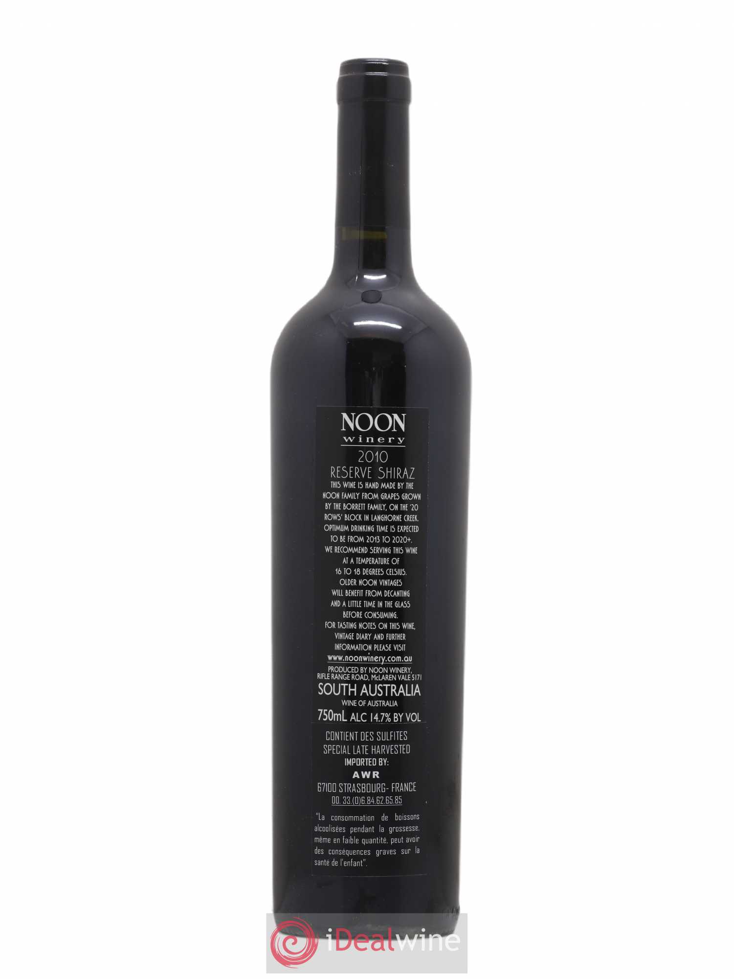 Australie Noon Reserve Shiraz 2010 - Lot de 1 bouteille - 1