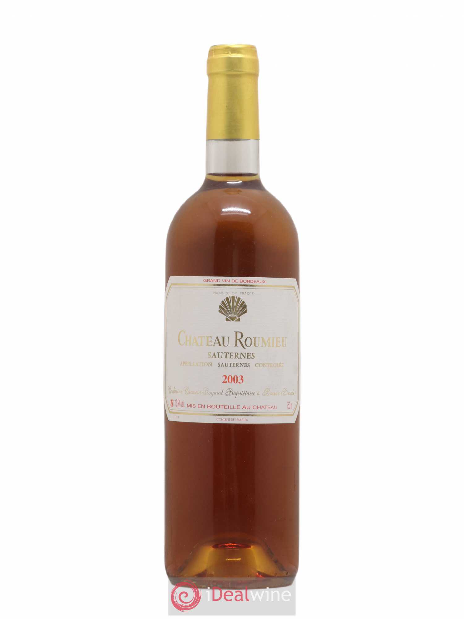 Sauternes Château Roumieu 2003 - Posten von 1 Flasche - 0