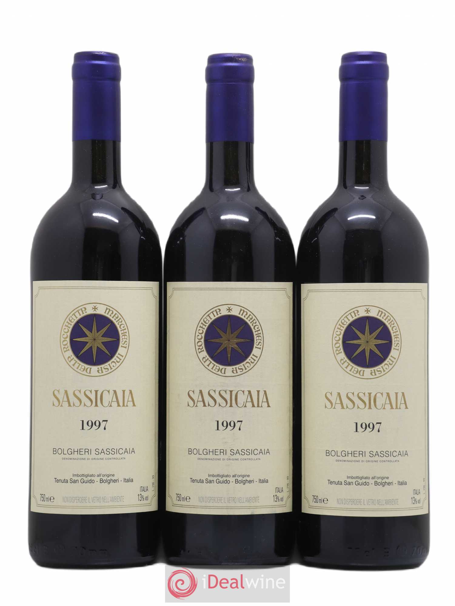 Bolgheri DOC Sassicaia Tenuta San Guido 1997 - Lot de 3 bouteilles - 0